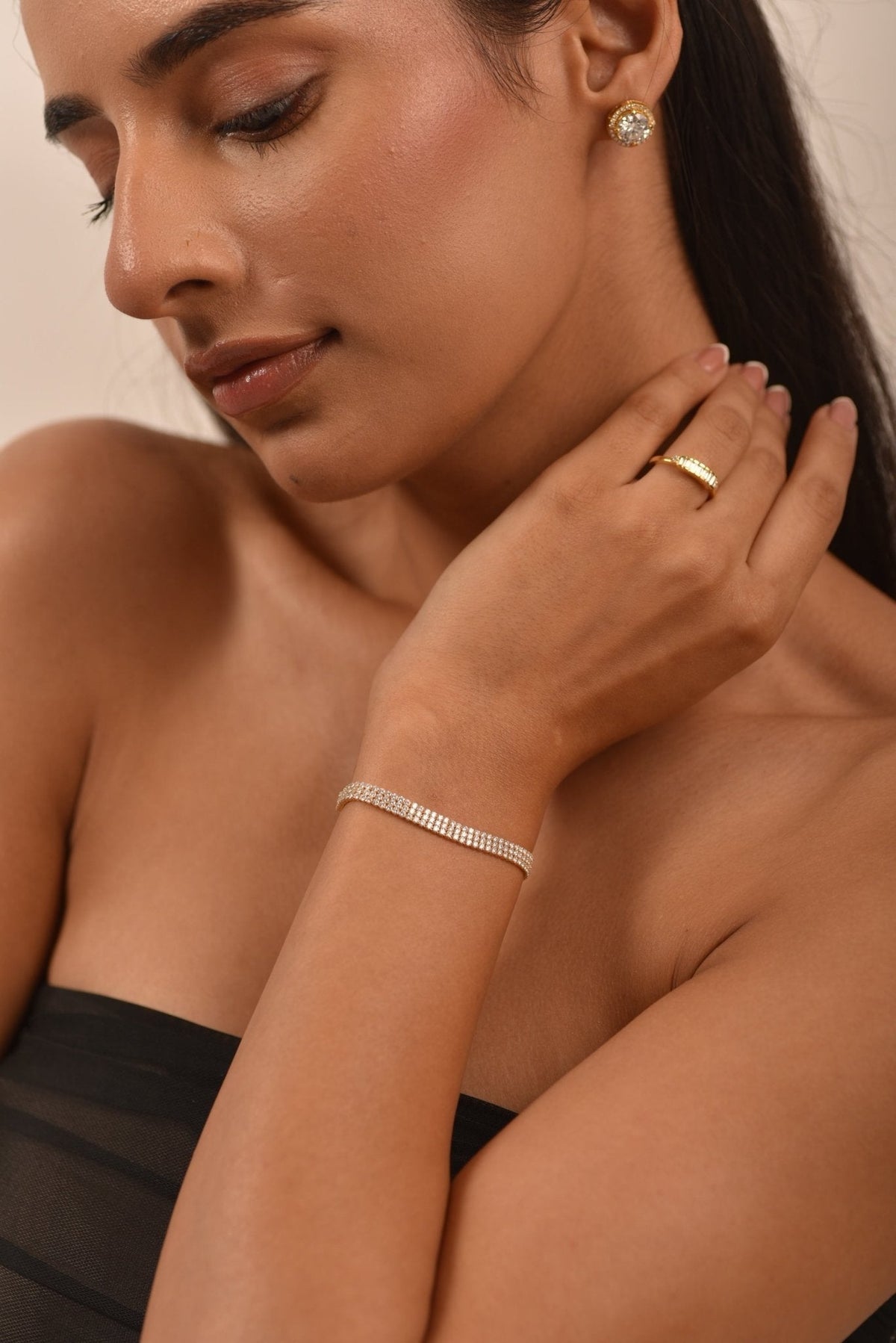 5 Carat Three Row Diamond Tennis Bracelet