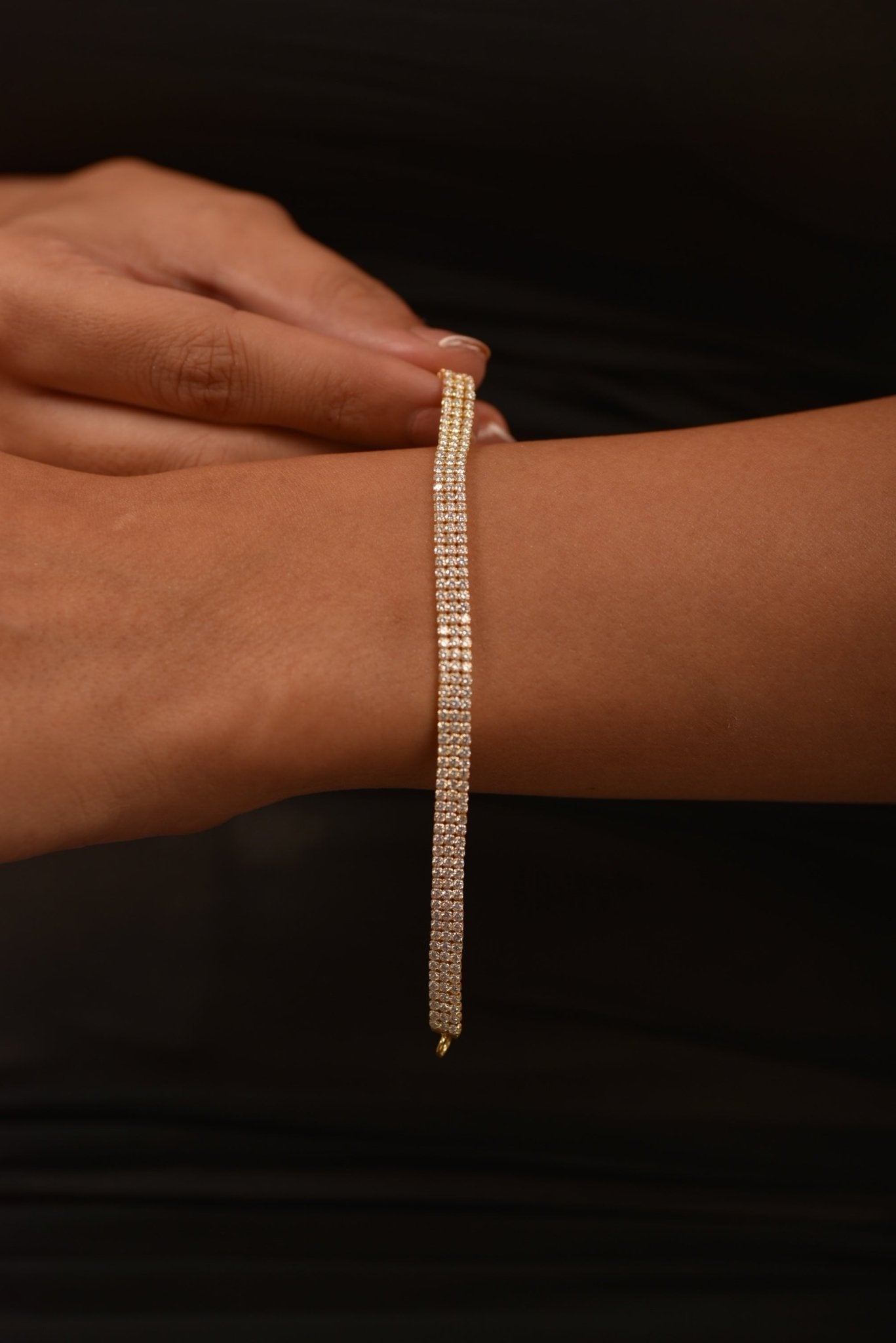 5 Carat Three Row Diamond Tennis Bracelet