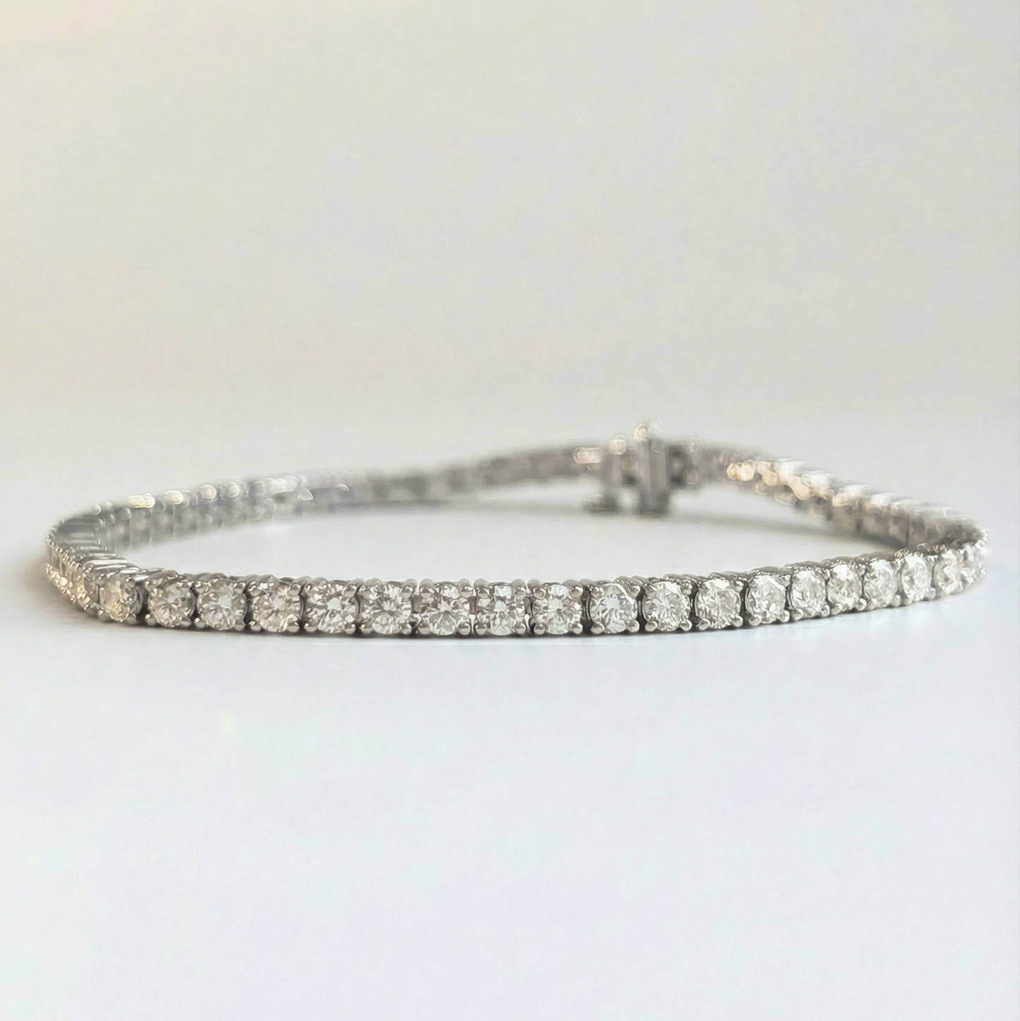 5.60 CTW Lab-Grown Diamond Tennis Bracelet | 14K Yellow and White Gold