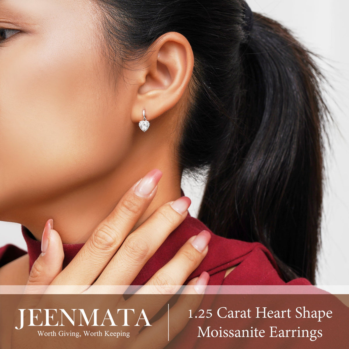 Forever Heart 1.25 Carat Birthstone Earrings
