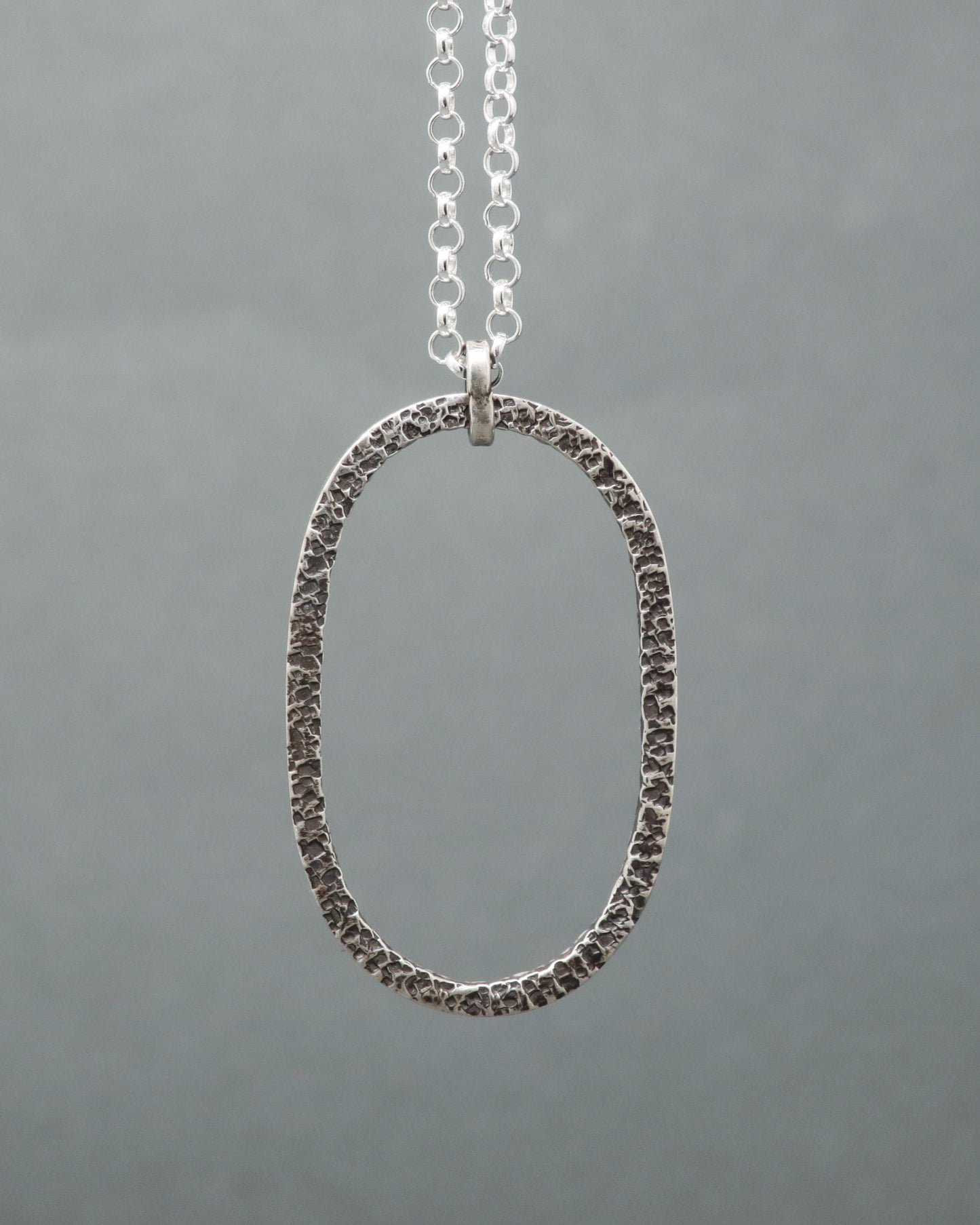 Textured Oval Necklace