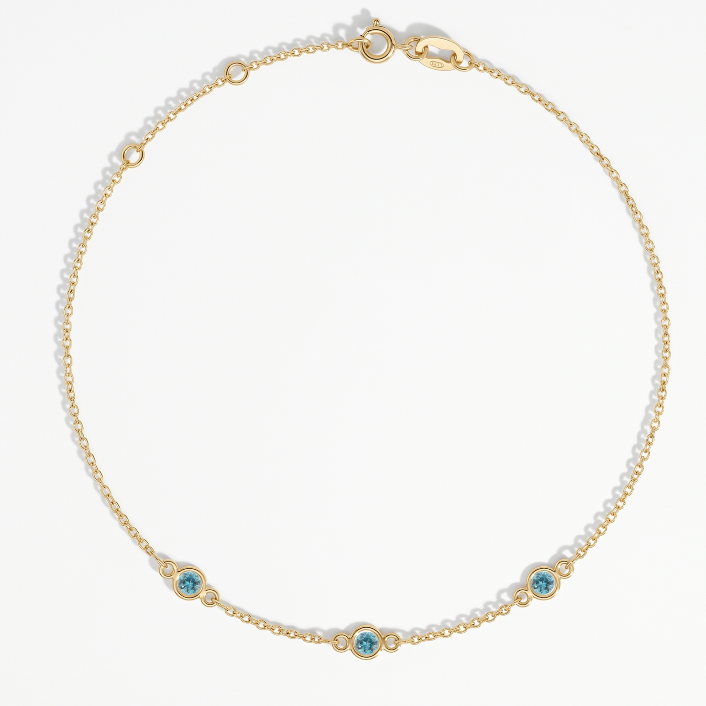 The Three Station Bracelet | Cable Chain