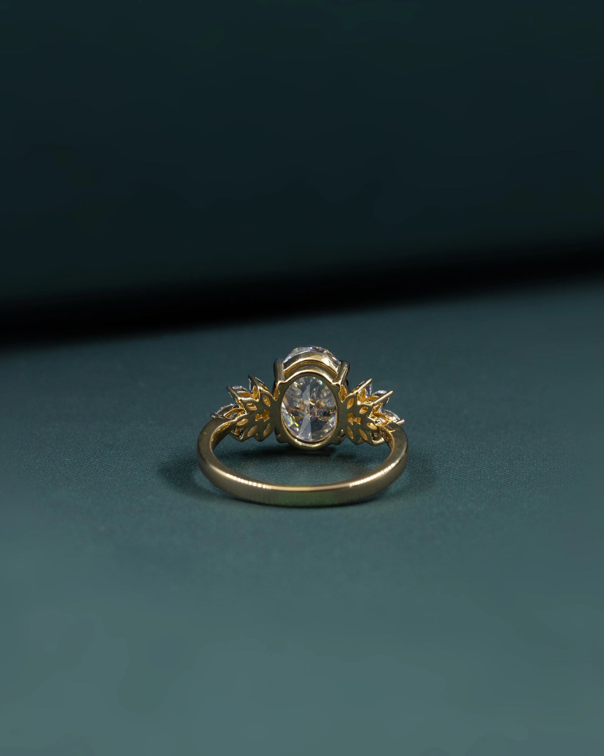 2.89 CTW Oval Cut Lab-Grown Diamond Floral Solitaire Ring