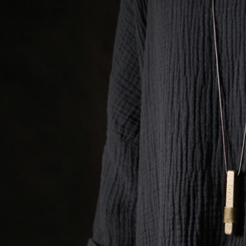 Fortune Jewel Vintage Textured Design Brass Copper Wealth Necklace Pendant