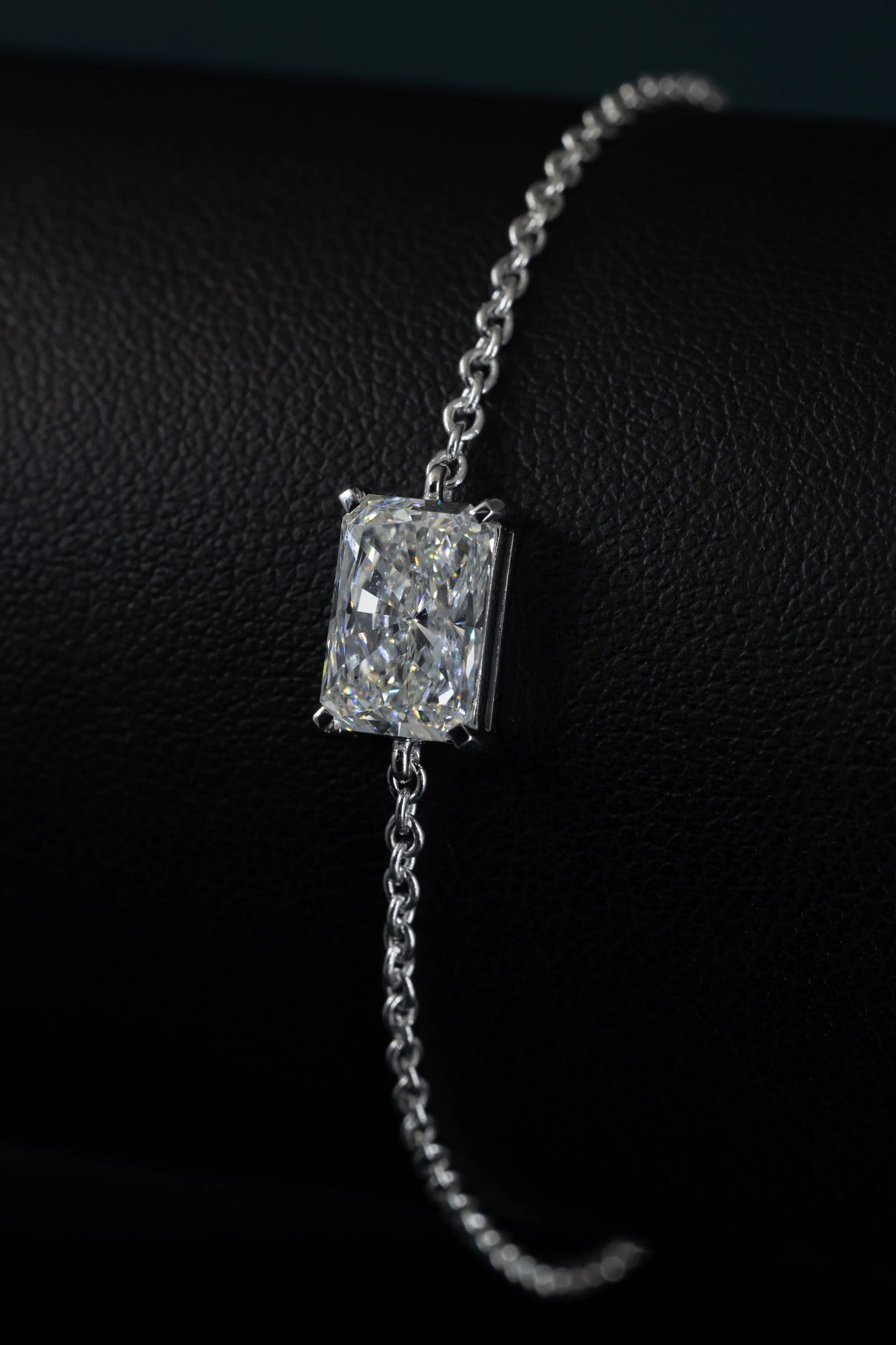 2.03 Carat Emerald Cut Lab-Grown Diamond Solitaire Bracelet