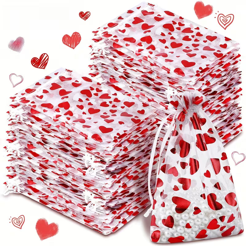 Heart (Love) Organza Bag