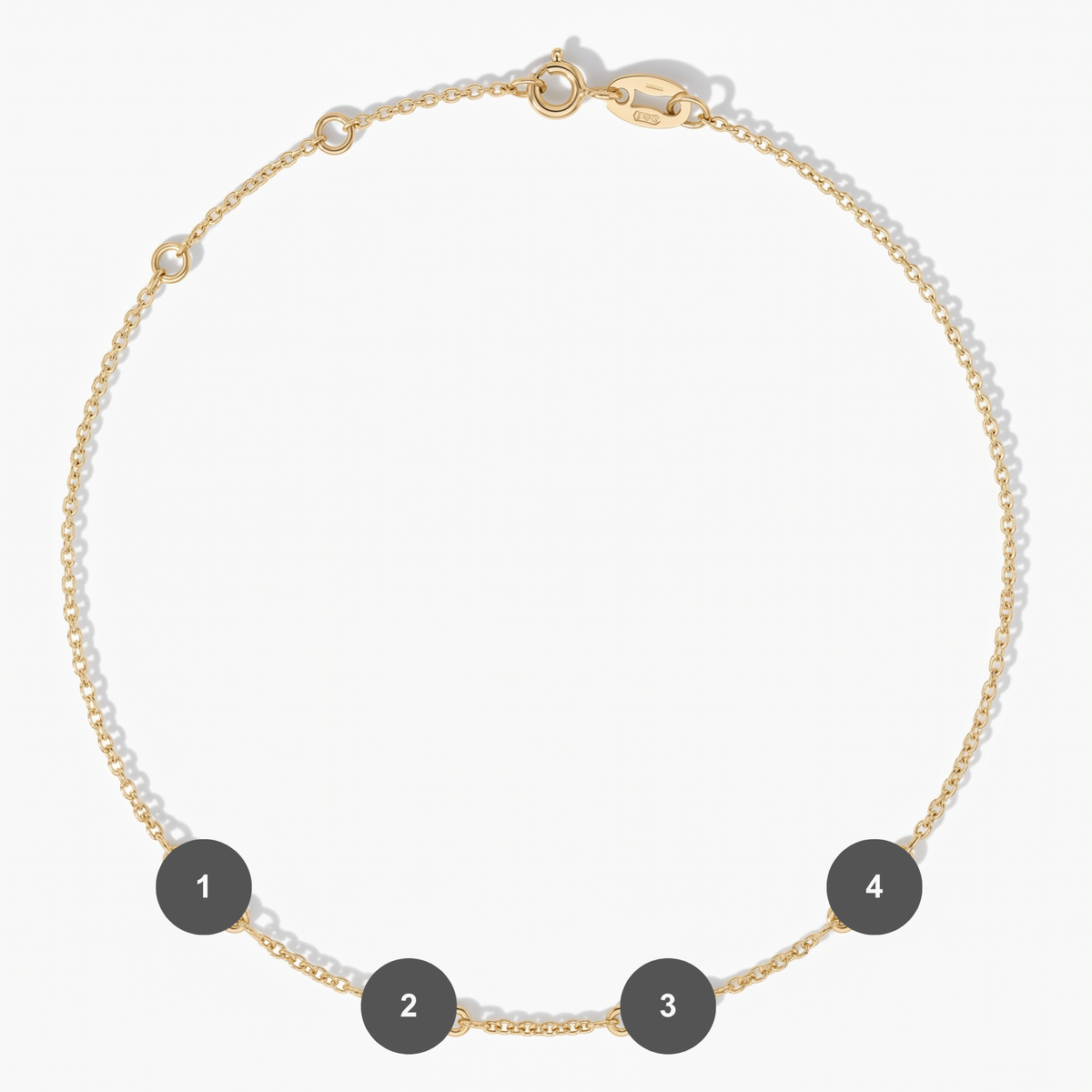 The Four Station Bracelet | Cable Chain