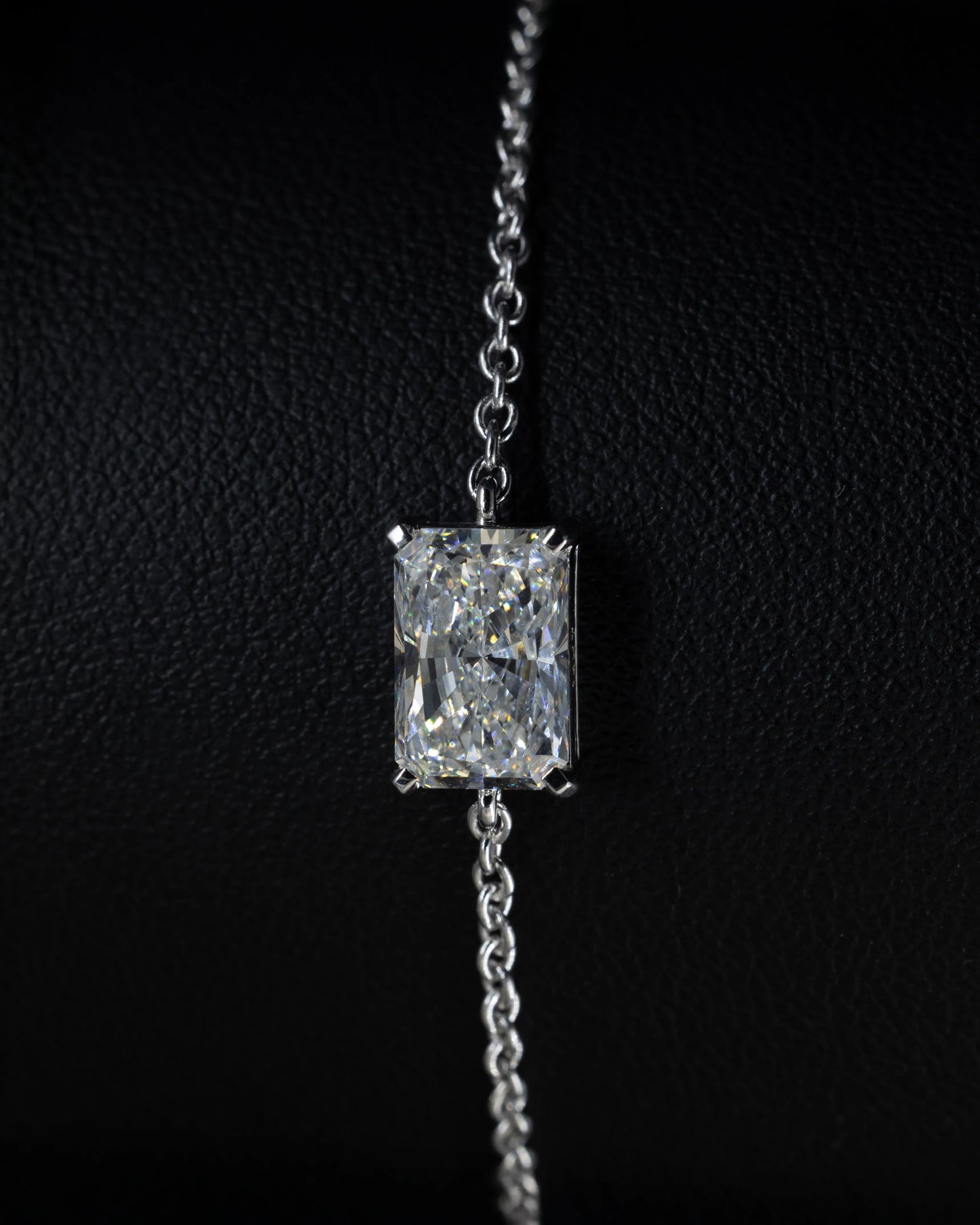 2.03 Carat Emerald Cut Lab-Grown Diamond Solitaire Bracelet