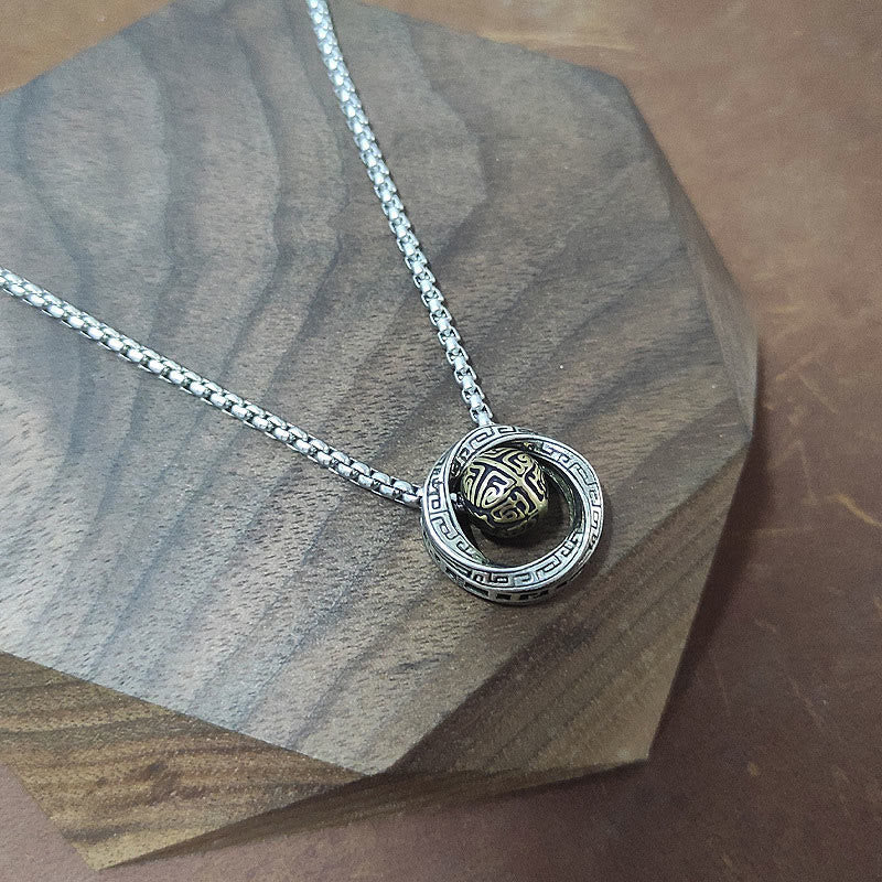Fortune Jewel Mobius Lucky Bead Copper Wealth Necklace Pendant