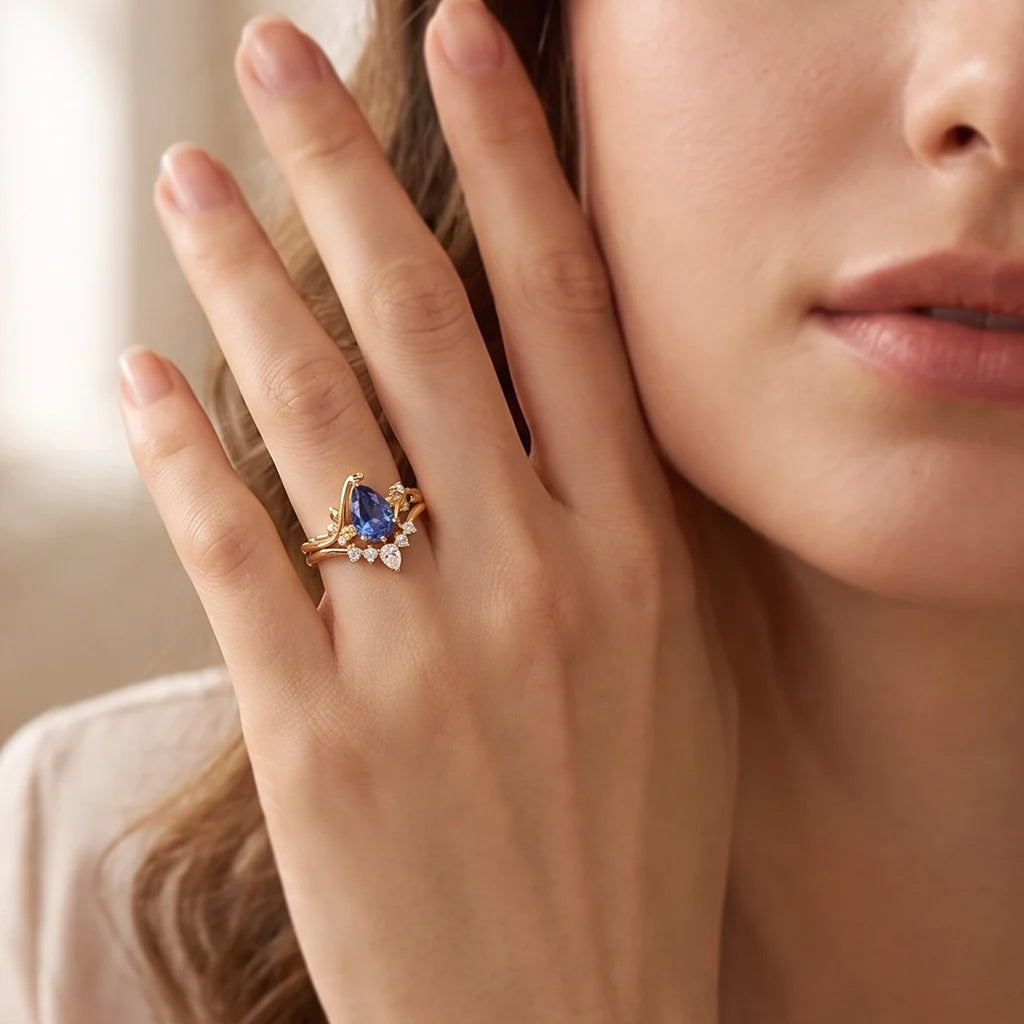Eleonora’s Mirage | Pear Tanzanite Bridal Duo