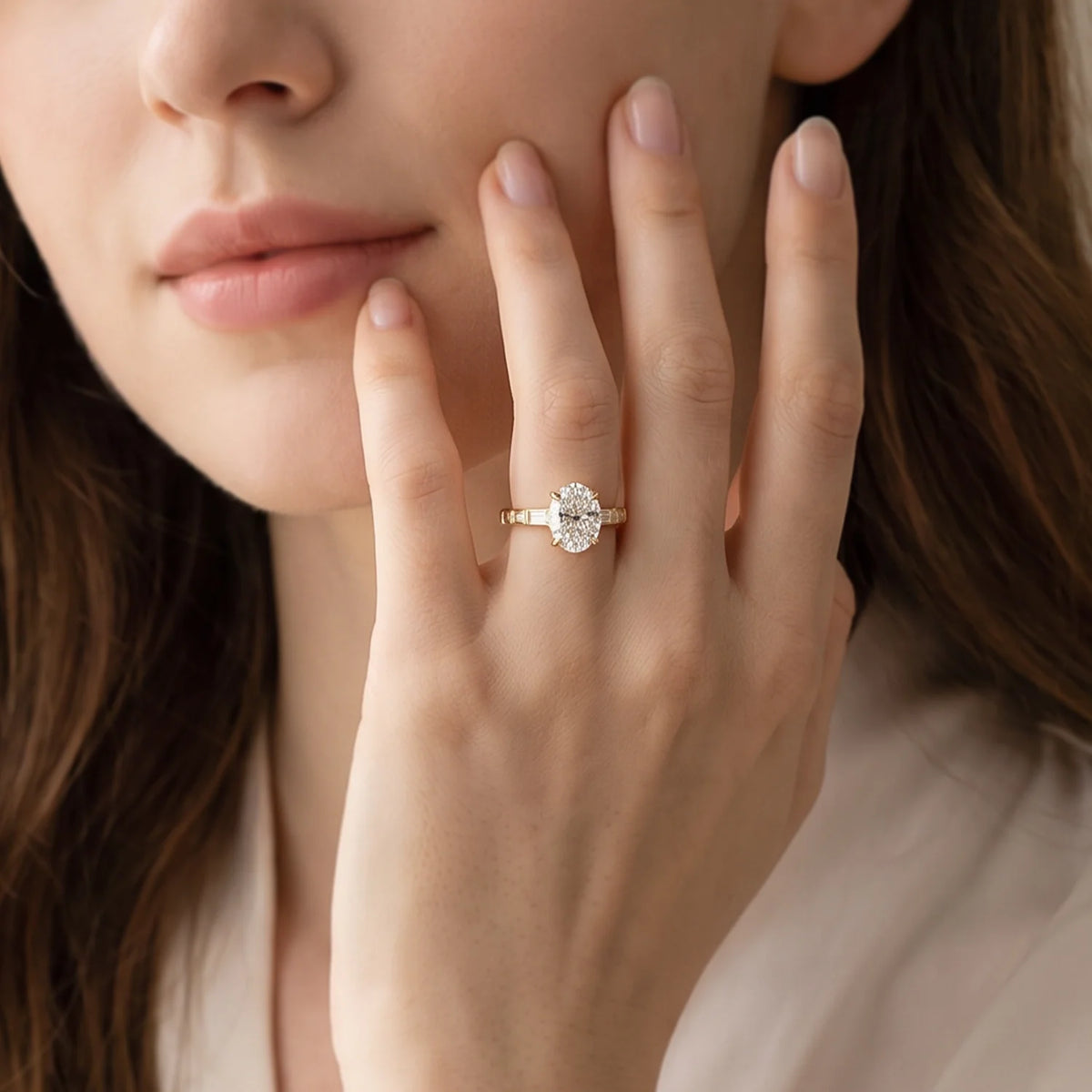 Lumiera’s Prism | 2CT Oval Diamond Solitaire Engagement Ring