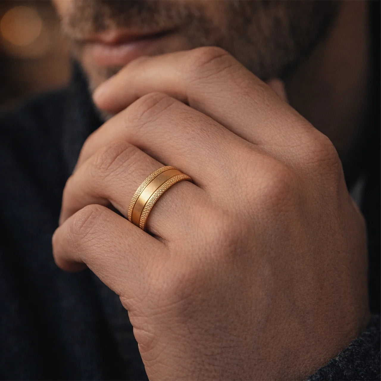 Lattice Edge | Men’s Wedding Band