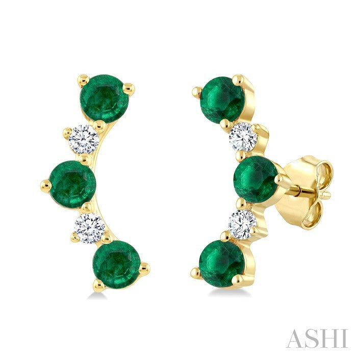 Gemstone & Petite Diamond Fashion Ear Climbers