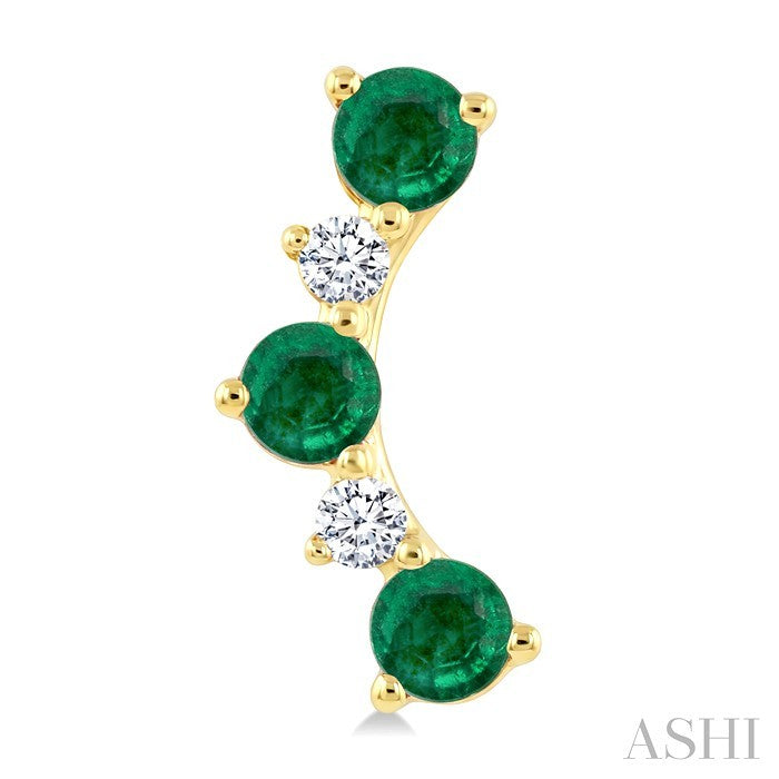 Gemstone & Petite Diamond Fashion Ear Climbers