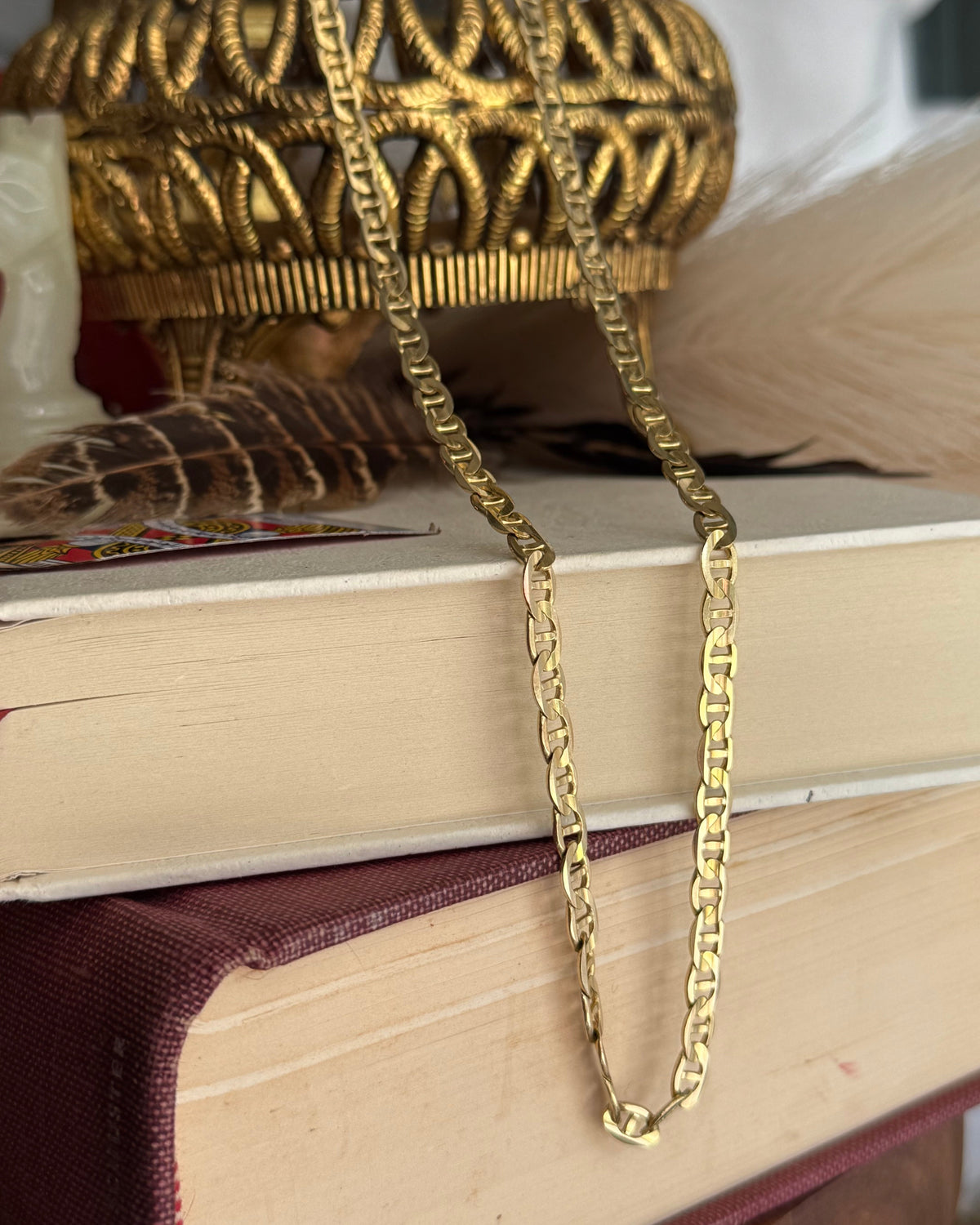 Vintage 14k Flat Mariner Chain