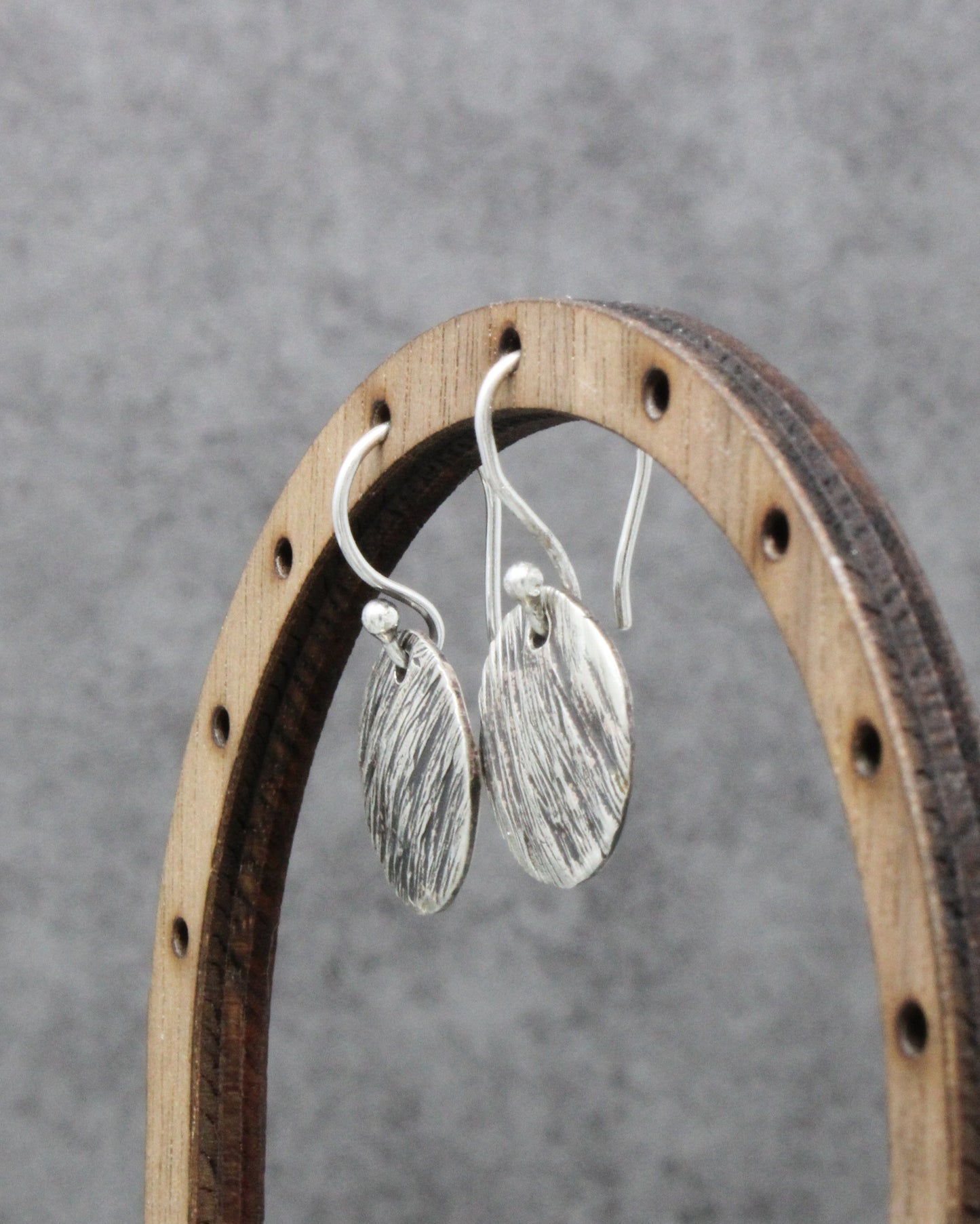 Lined Disc Earrings