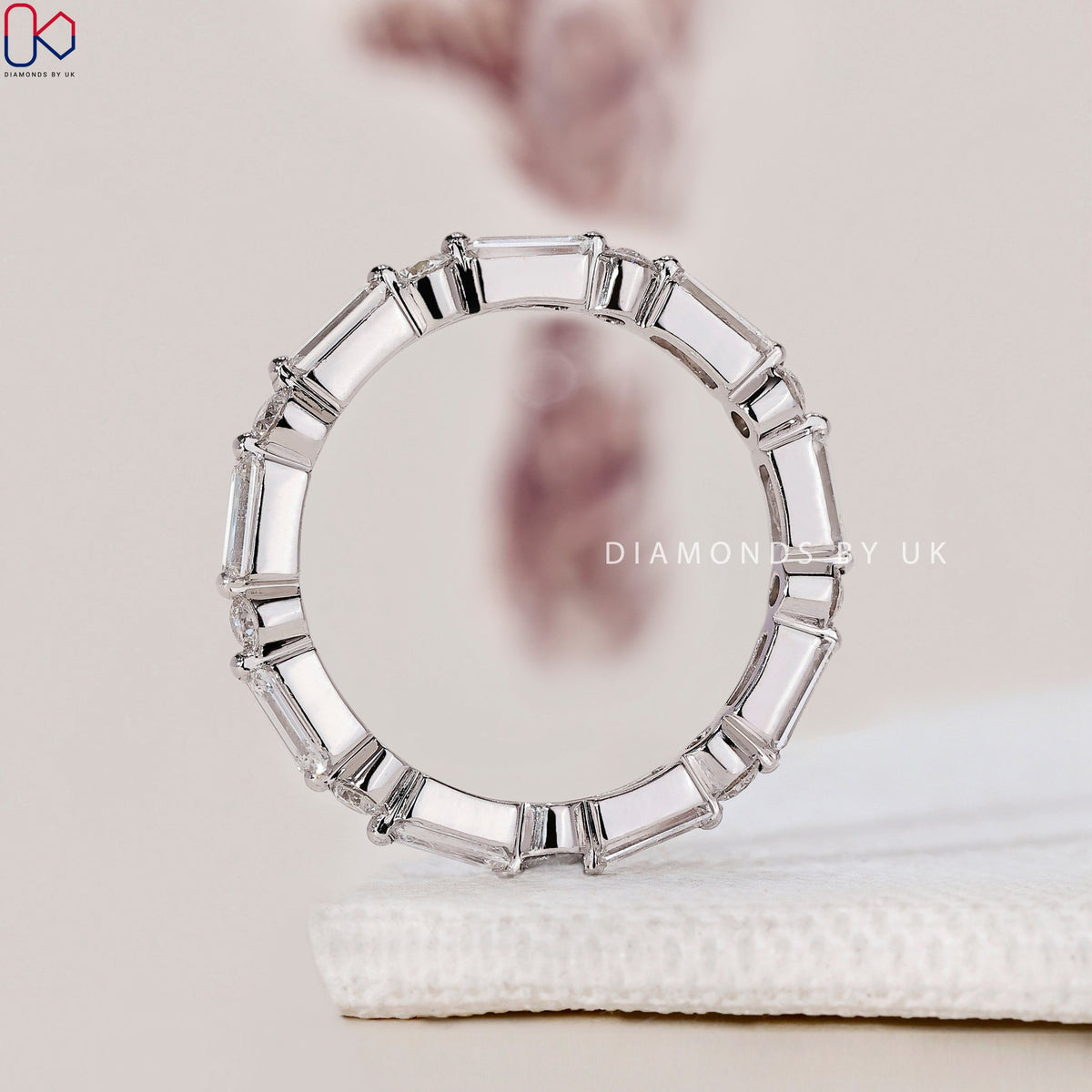White Gold Diamond Wedding Band – Eternity Band