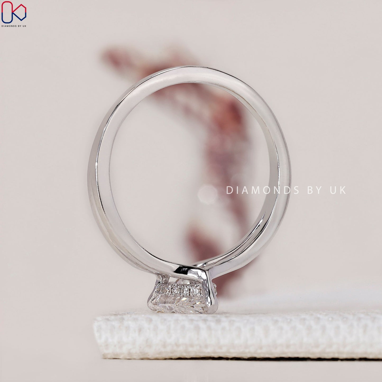 Pear Shape Diamond Ring - Split Shank