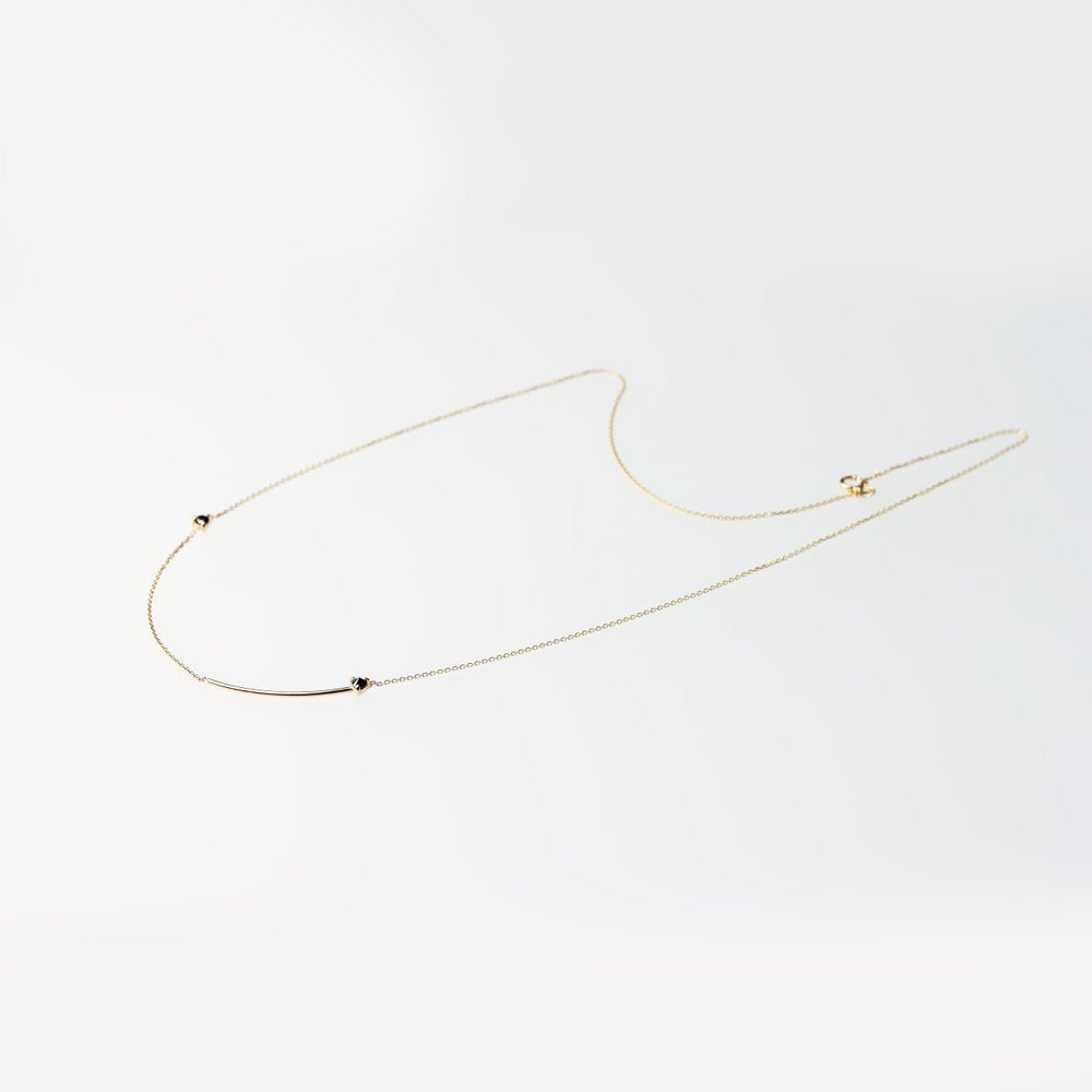 REVERSE DOUBLE BLACK DIAMOND NECKLACE