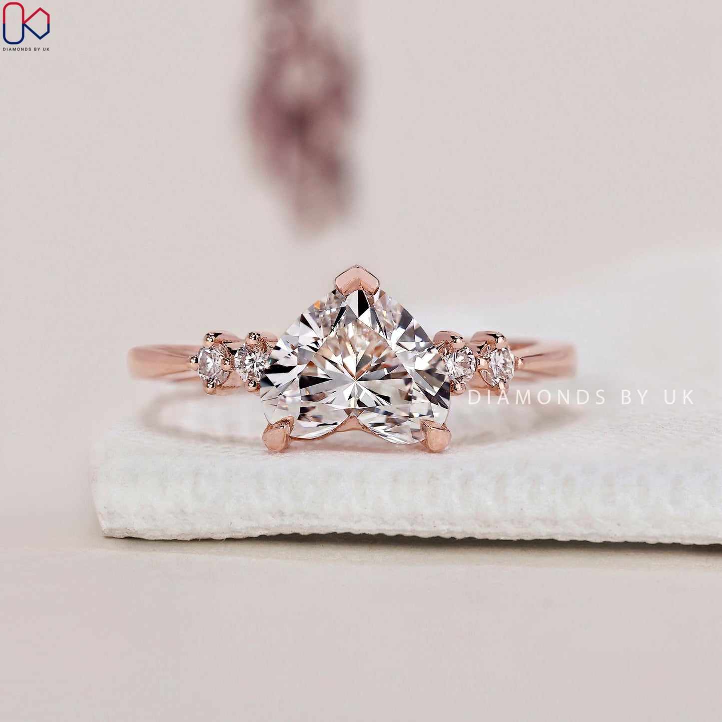 Heart Shaped Engagement Ring - Rose Gold
