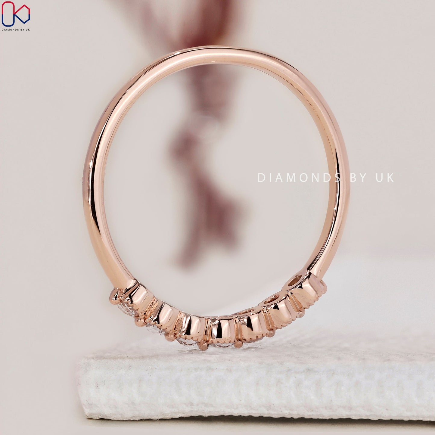 Bezel Set Wedding Band – Rose Cut Diamond