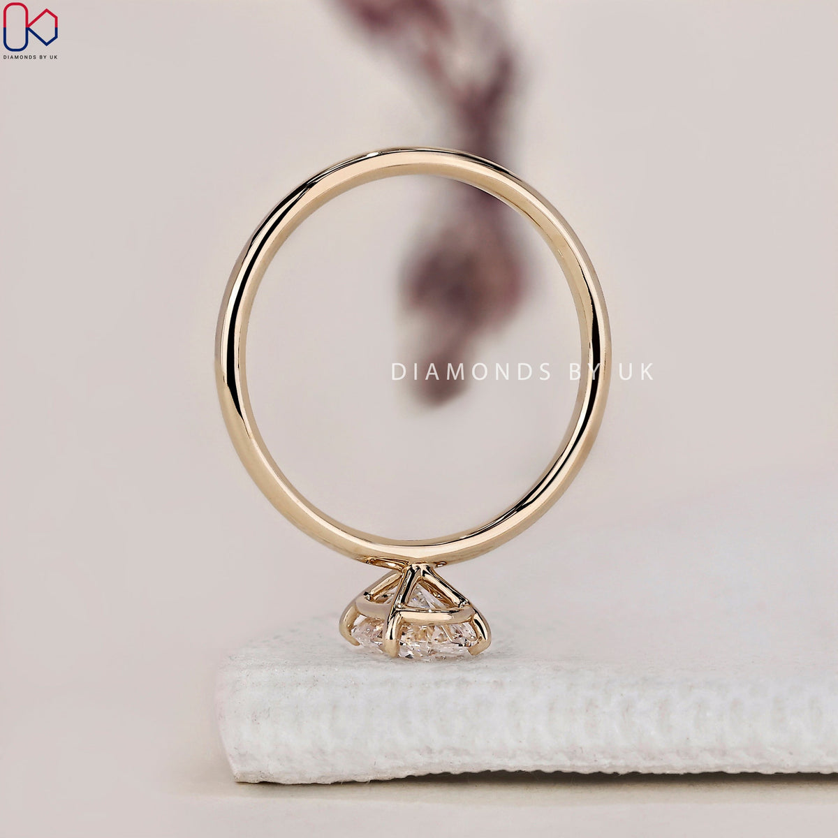 Oval Shaped Engagement Ring - Solitaire Setting