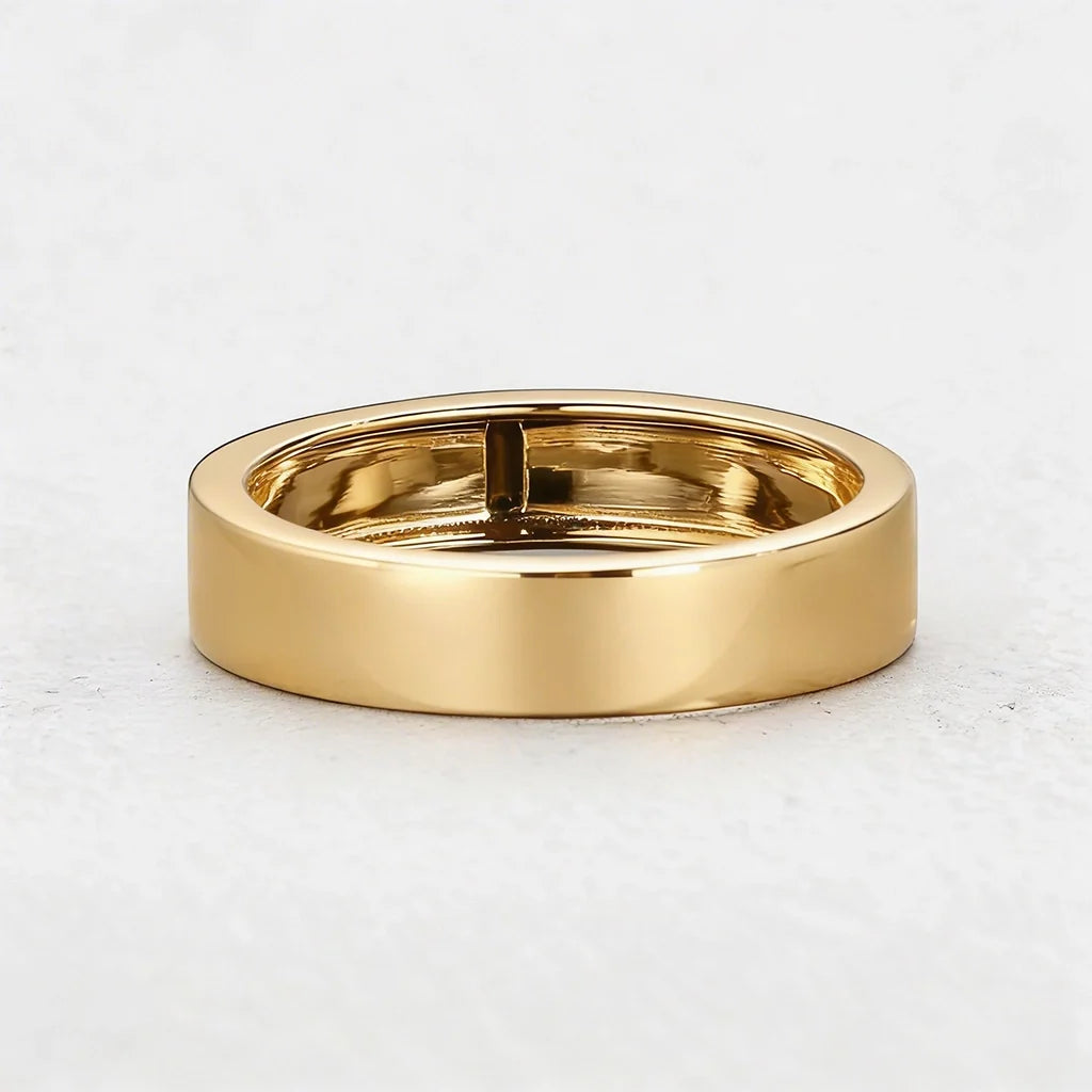 Thorn & Rose | Rectangular Black Diamond Men's Band