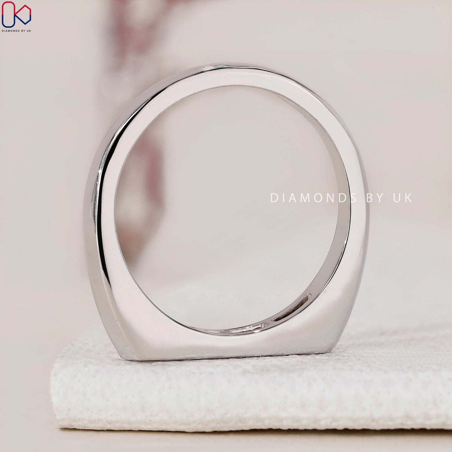 Channel Set Wedding Band