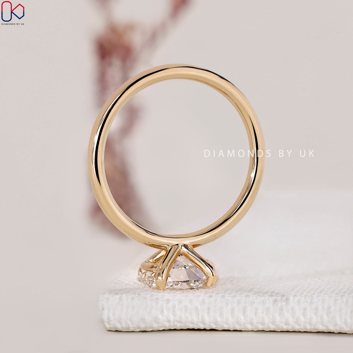 East West Engagement Ring - Oval Diamond