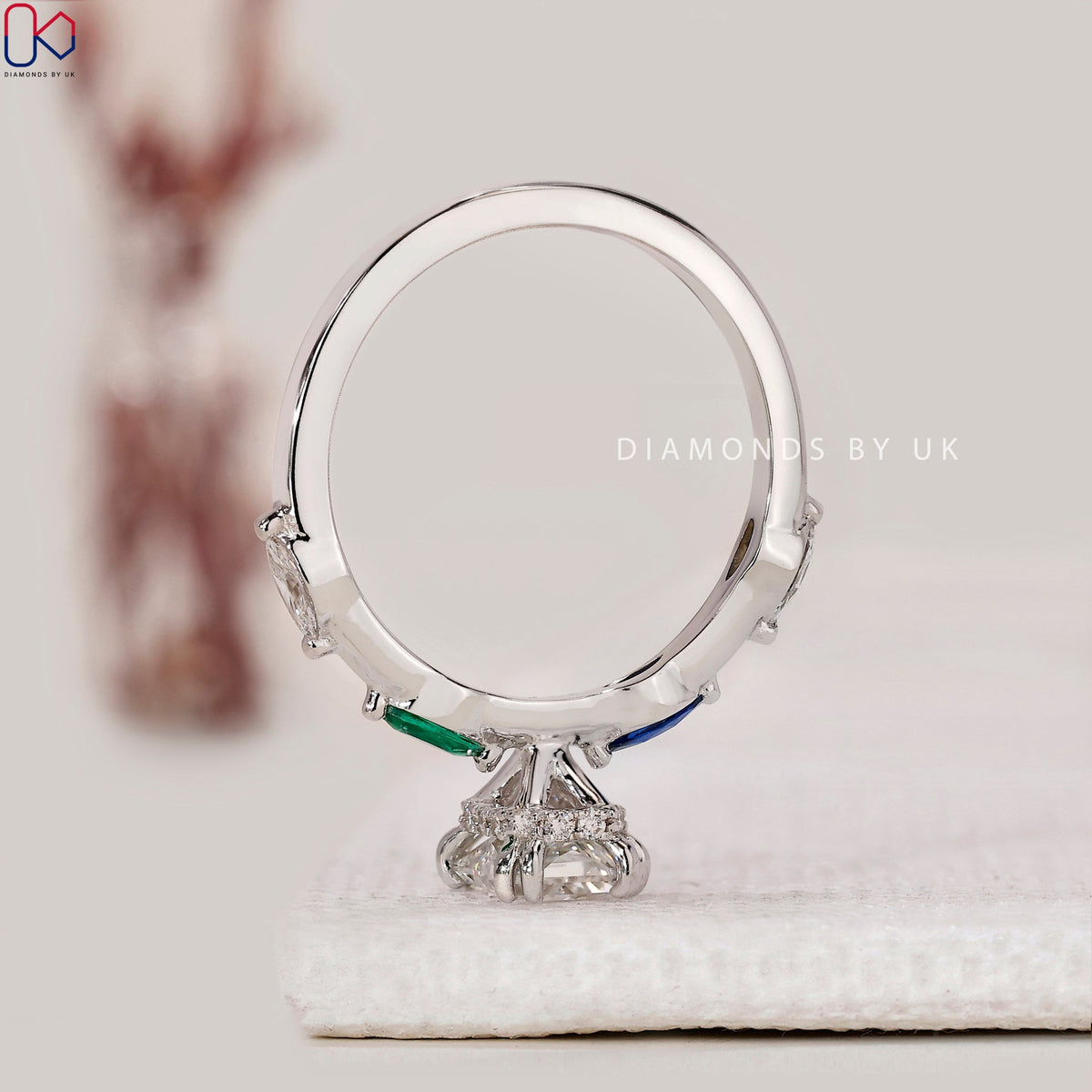 Radiant Cut Engagement Ring With Hidden Halo Style