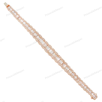 Handmade Moissanite Diamond Sterling Silver Iced Out Tennis Bracelet