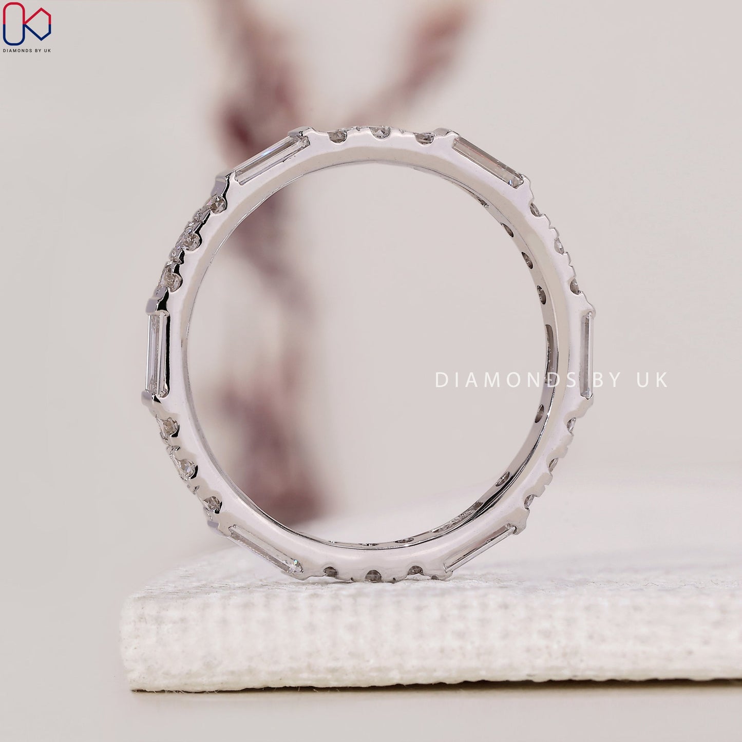 Eternity Wedding Band - Baguette and Round Diamonds