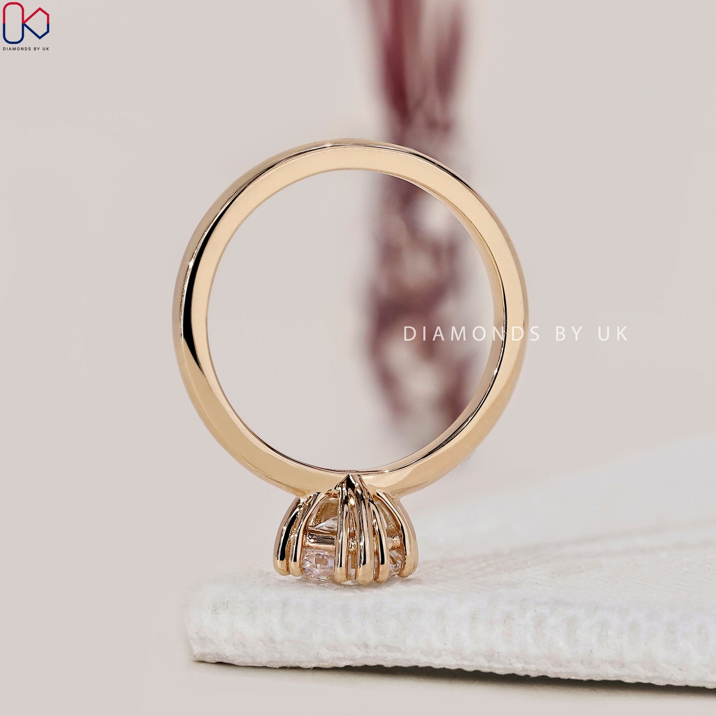 Asscher Cut Engagement Ring In Solitaire Style