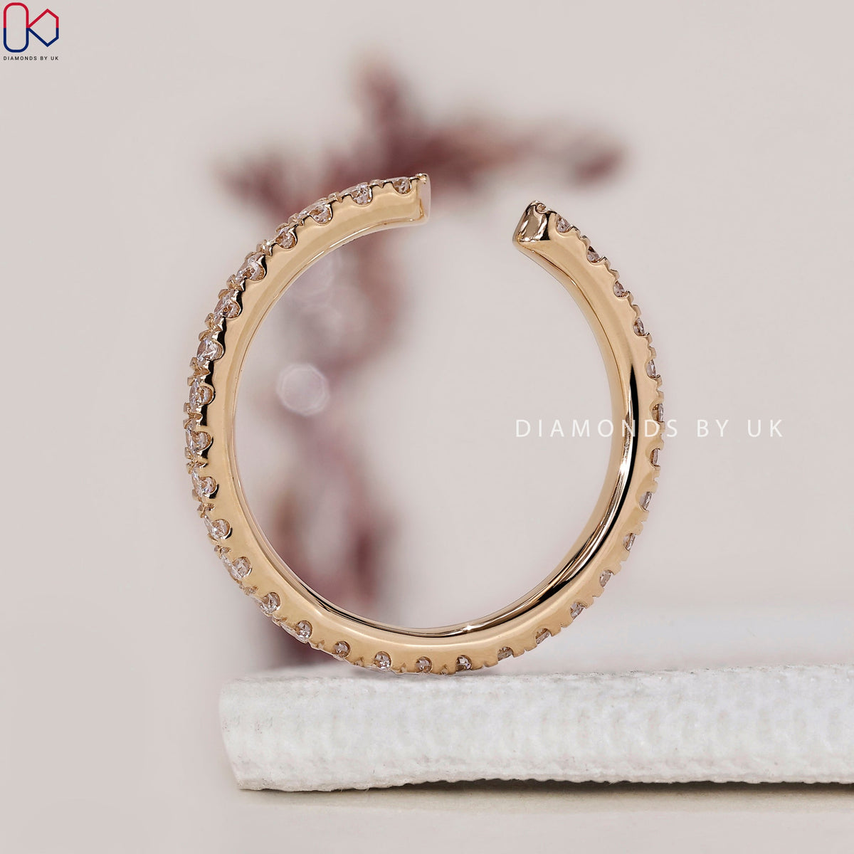 Round Cut Full Eternity Band In Open Gap Style
