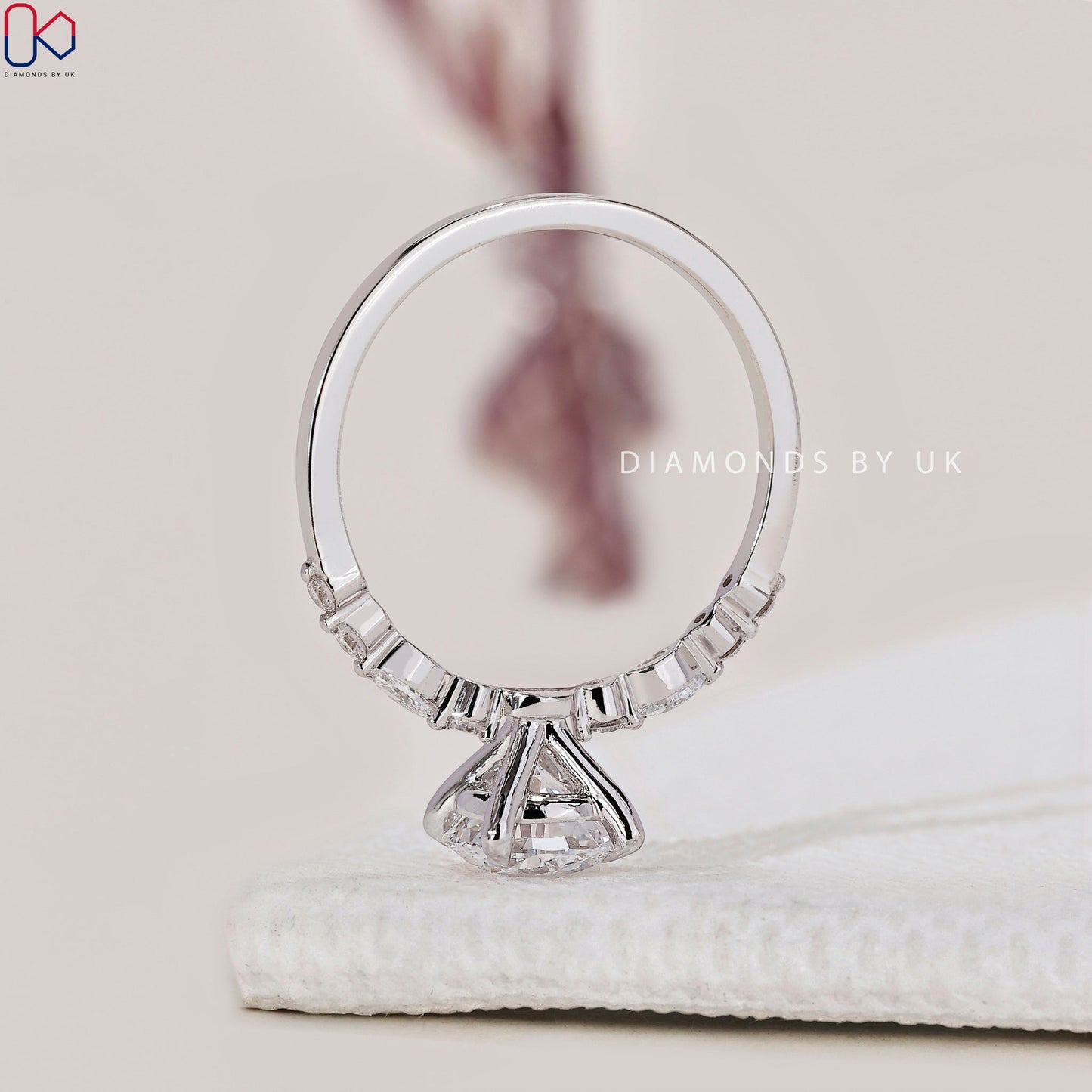 White Gold Round Engagement Ring