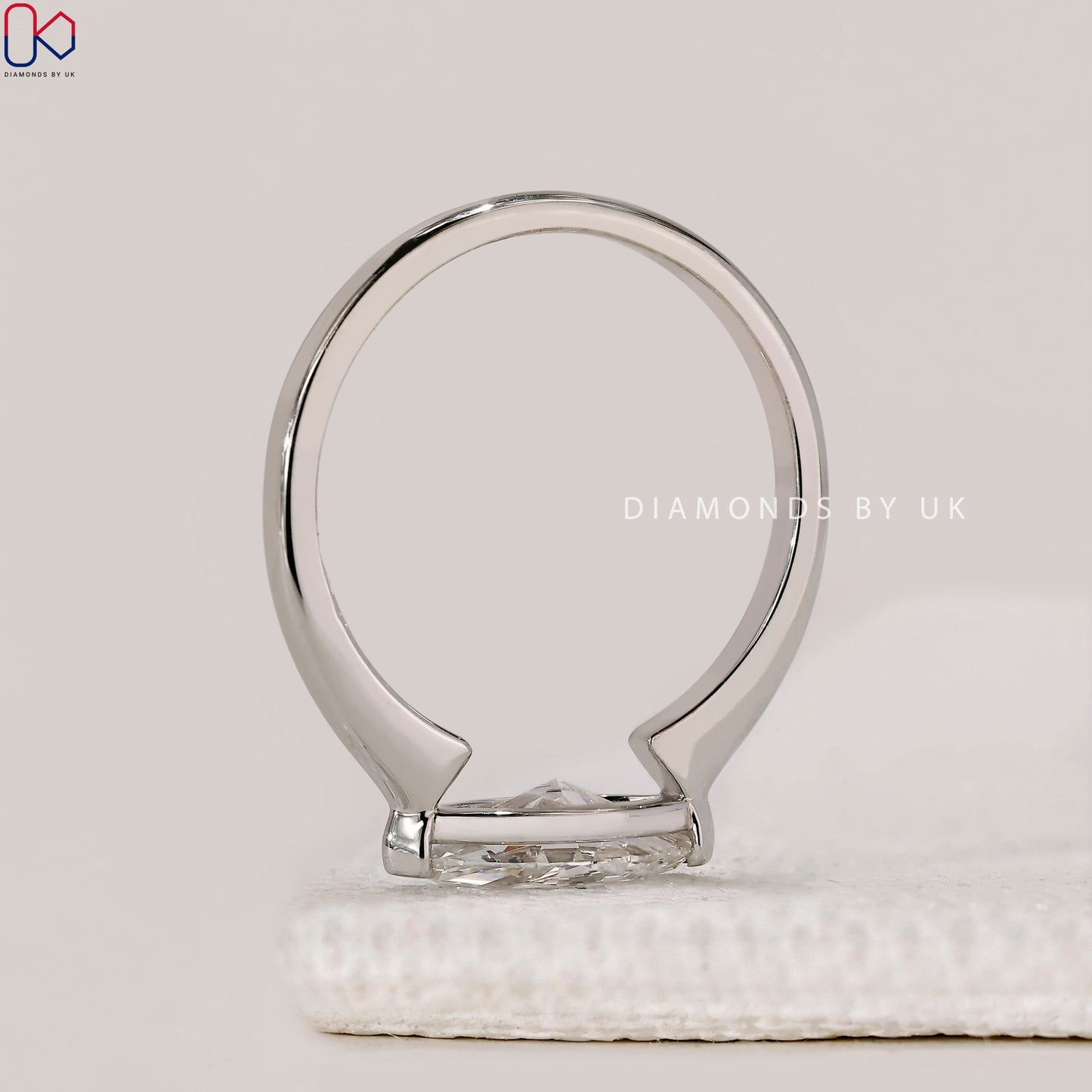 Marquise Cut East West Engagement Ring