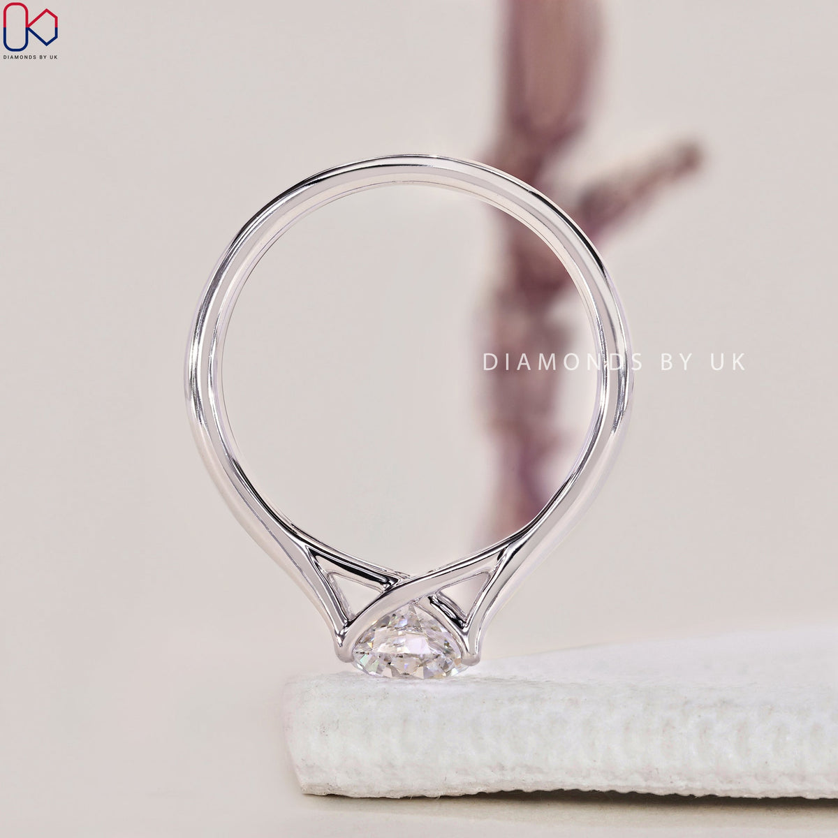 Split Shank Engagement Ring - Round Diamond