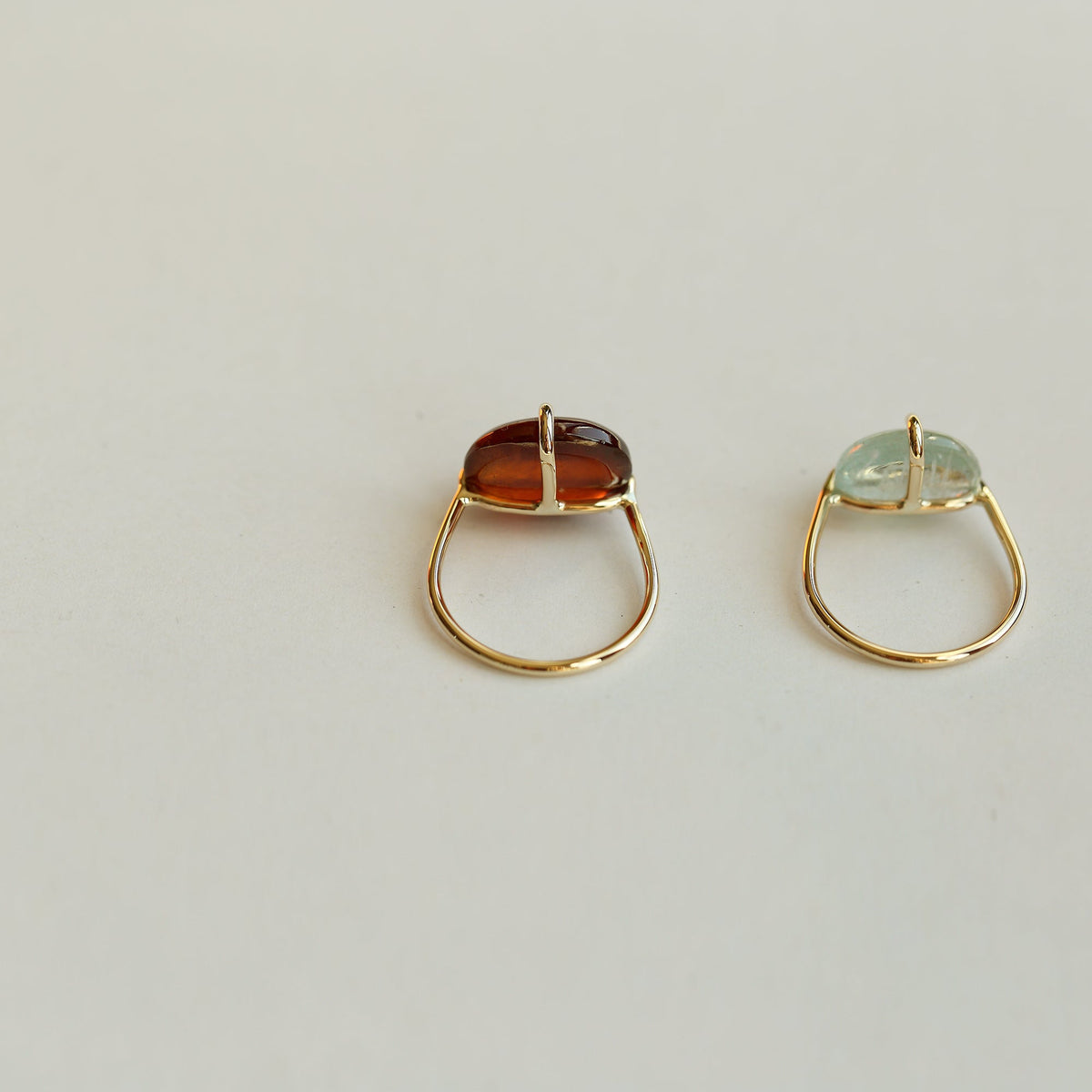BANDED GARNET RING