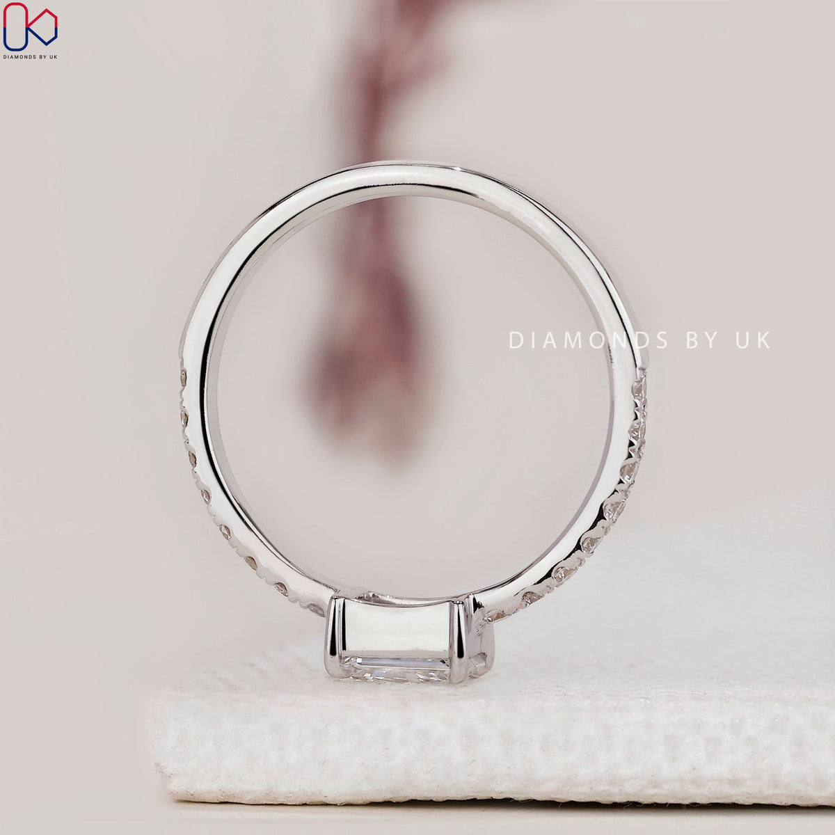 Radiant Cut Diamond East West Ring