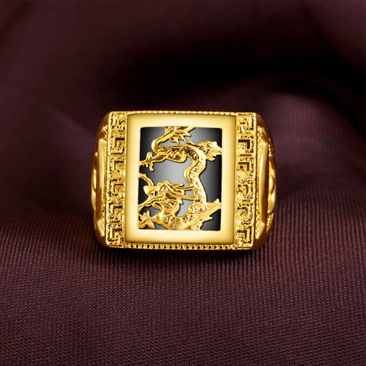 Agate Dragon Ring - For Abundance & Protection