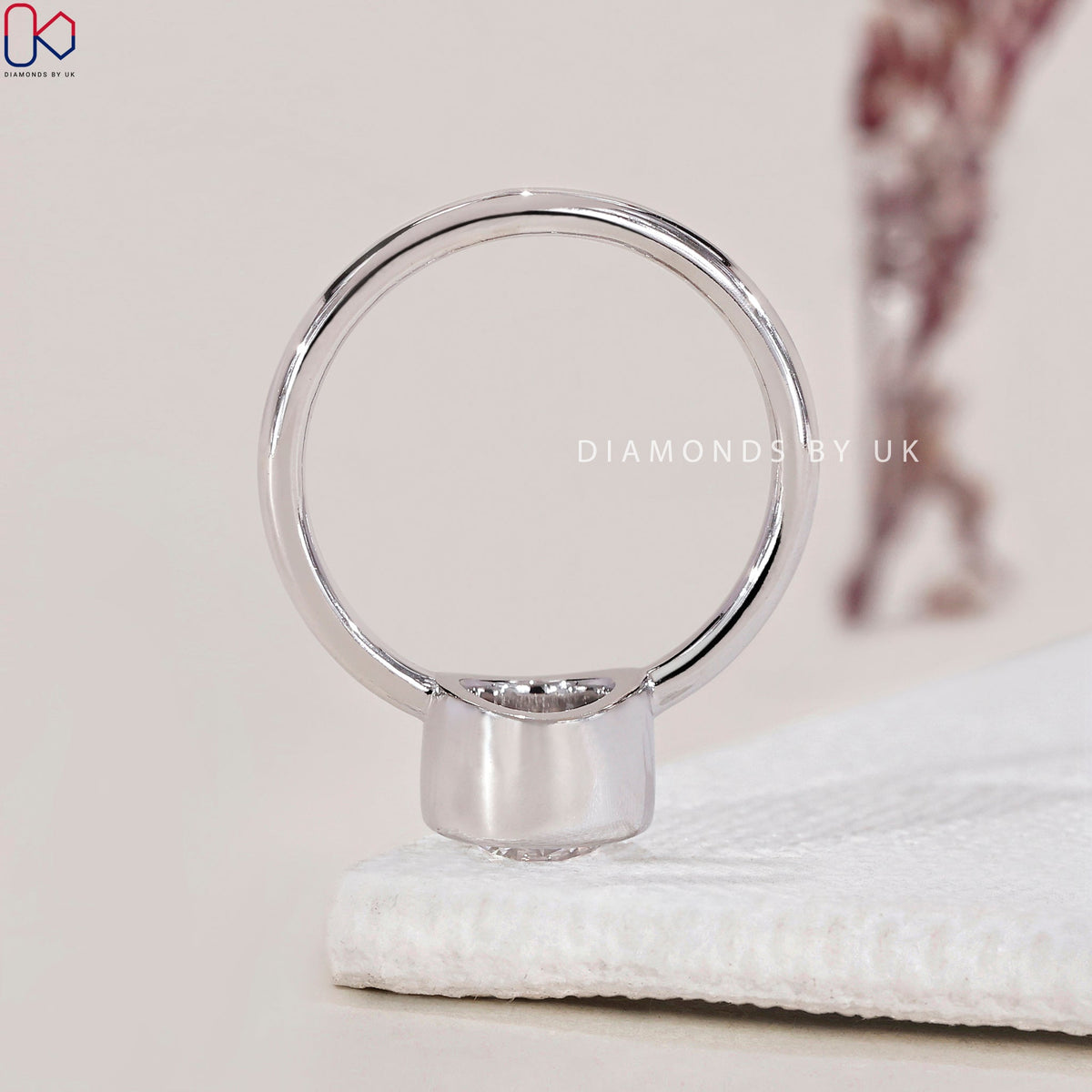 Bezel Set Diamond Ring - Round Diamond