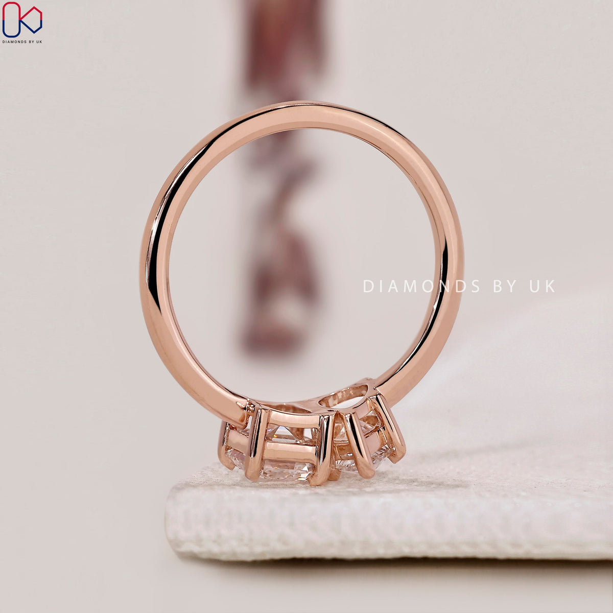 Toi et Moi Ring - Emerald and Pear Diamond
