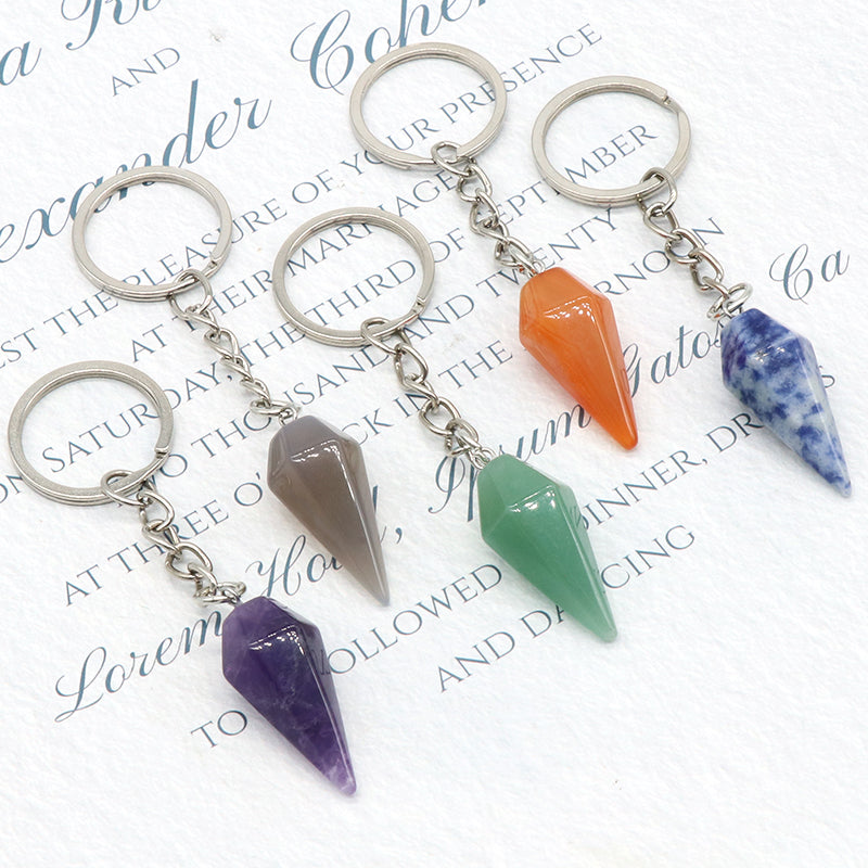Gemstone Crystal Keychain Set - Natural Healing Stone - Crystal Gift Accessories - New!