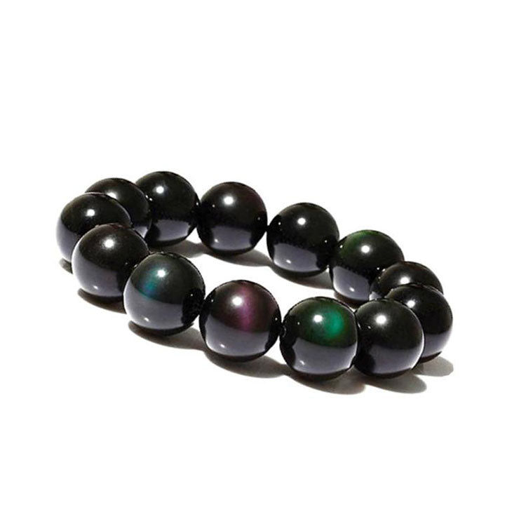 Natural Rainbow Obsidian Crystal Bracelet