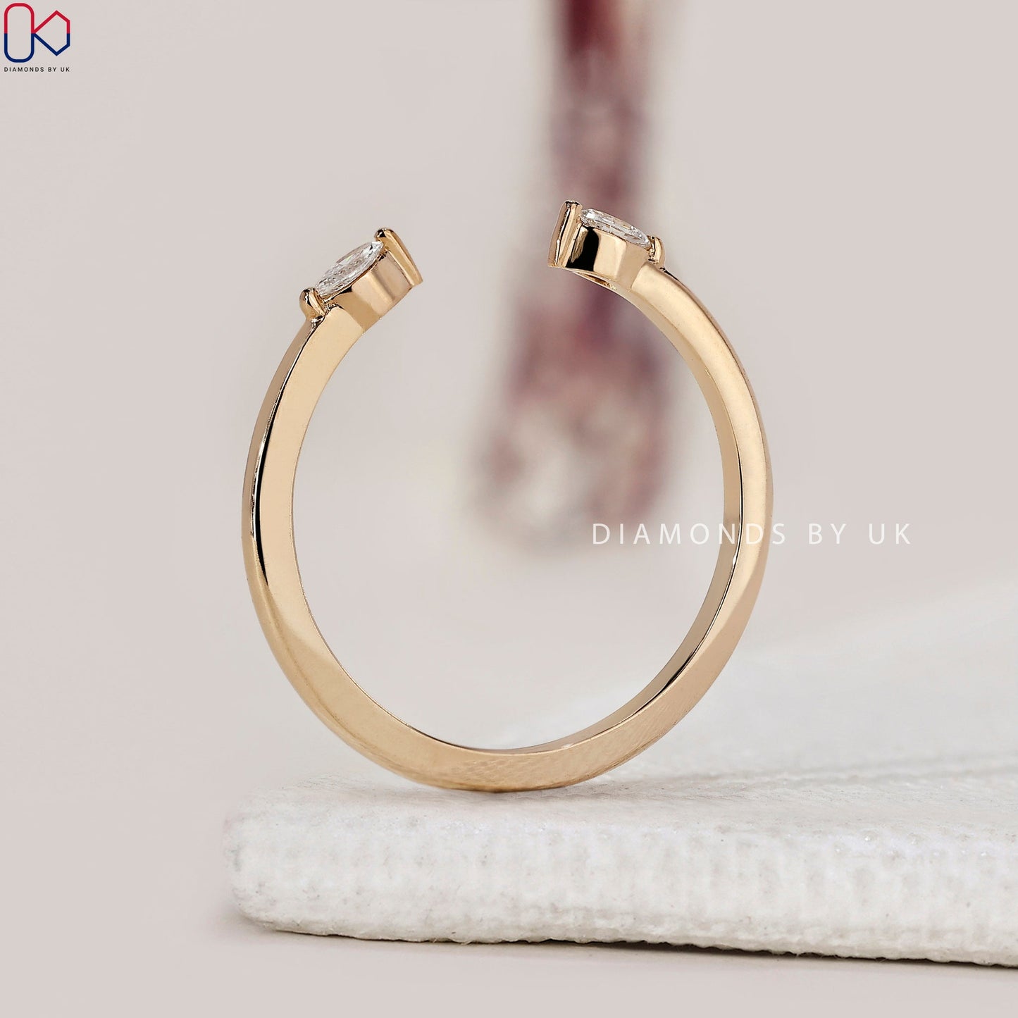 Open Gap Marquise Diamond Band