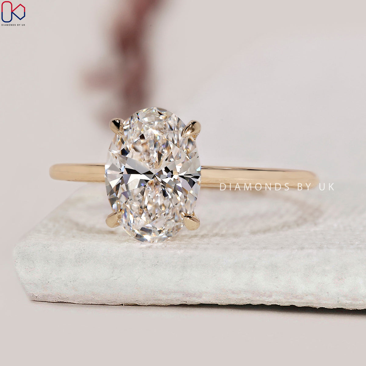 Solitaire Style Oval Cut Engagement Ring