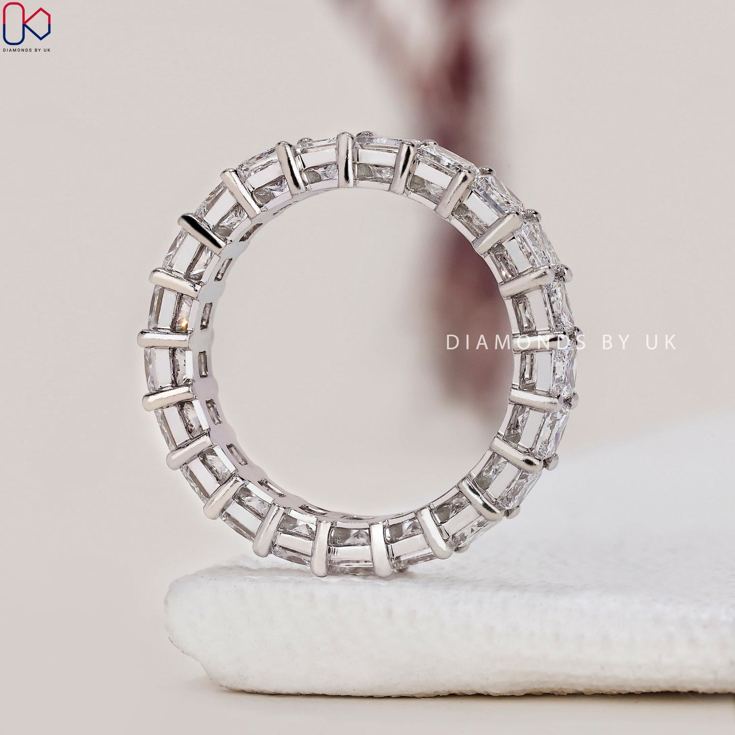 Eternity Wedding Band - Princess Cut Diamond