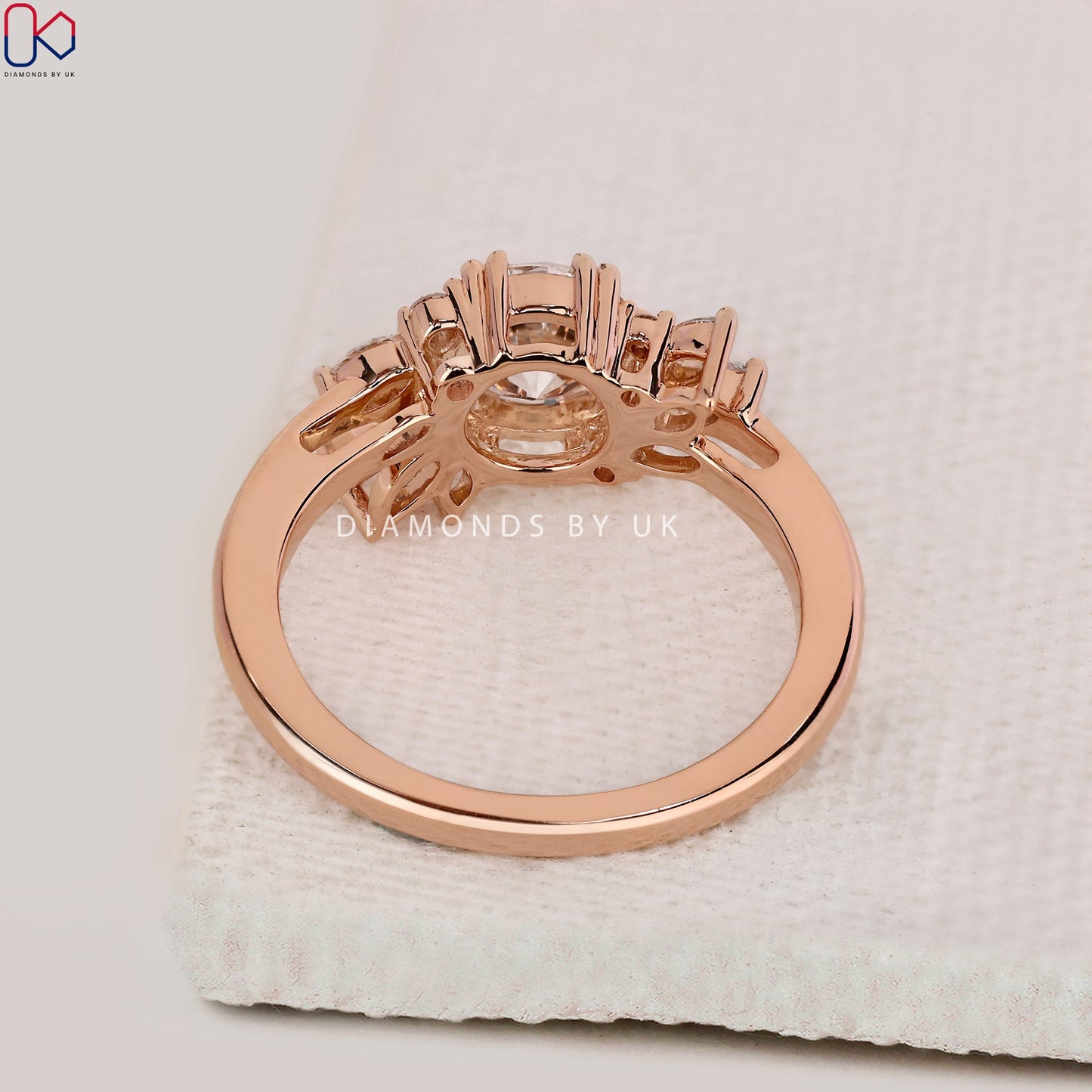 Round Cut Antique Diamond Cluster Ring