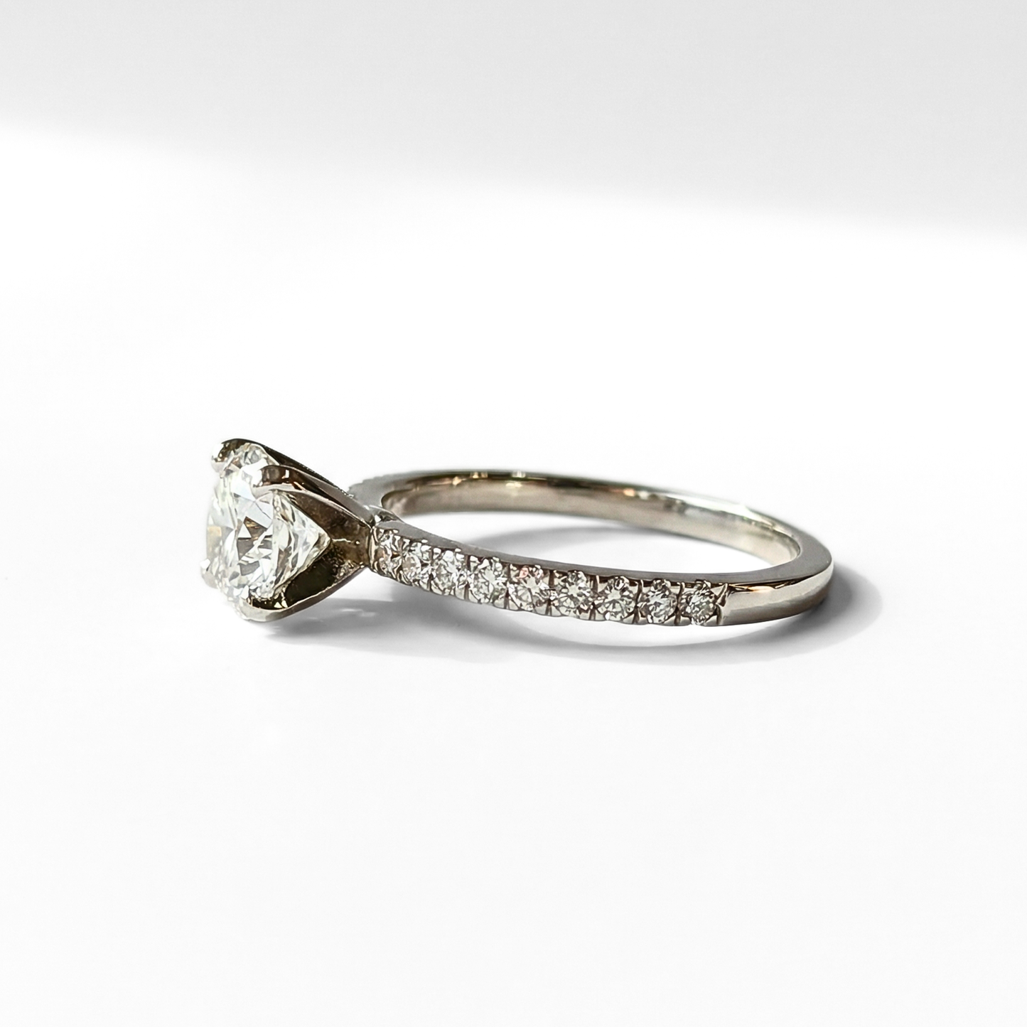 Lab-Grown Diamond Engagement Ring | 1.04 CT | 14K White Gold | D Color, VVS2 Clarity | IGI Certified