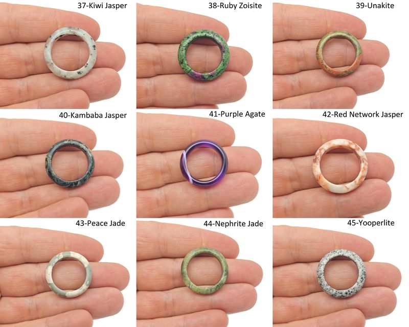 Crystal Ring – Genuine Gemstone Rings - Jewelry Making Supplies - MIX
